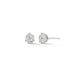 Diamond Illusion Round Stud Earrings in 14k white gold