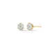 Diamond Illusion Round Stud Earrings in 14k yellow gold