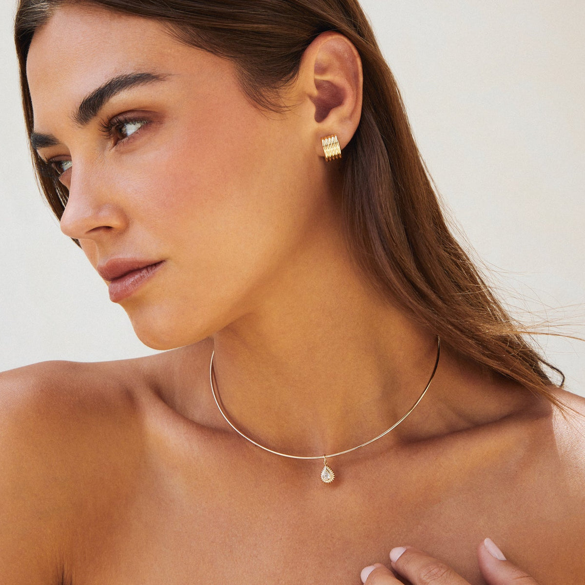 Jumbo Fluted Stud Earrings