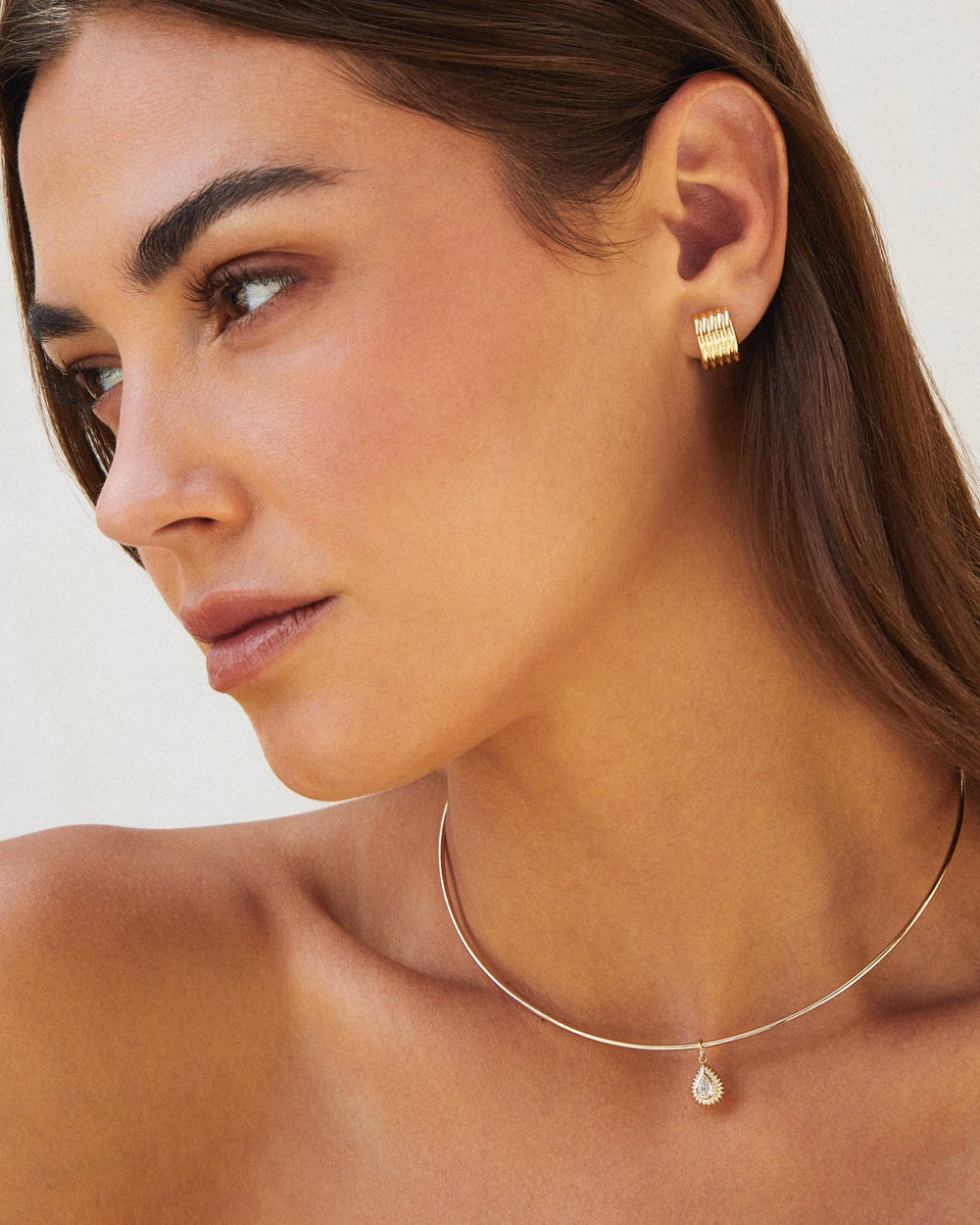 Jumbo Fluted Stud Earrings