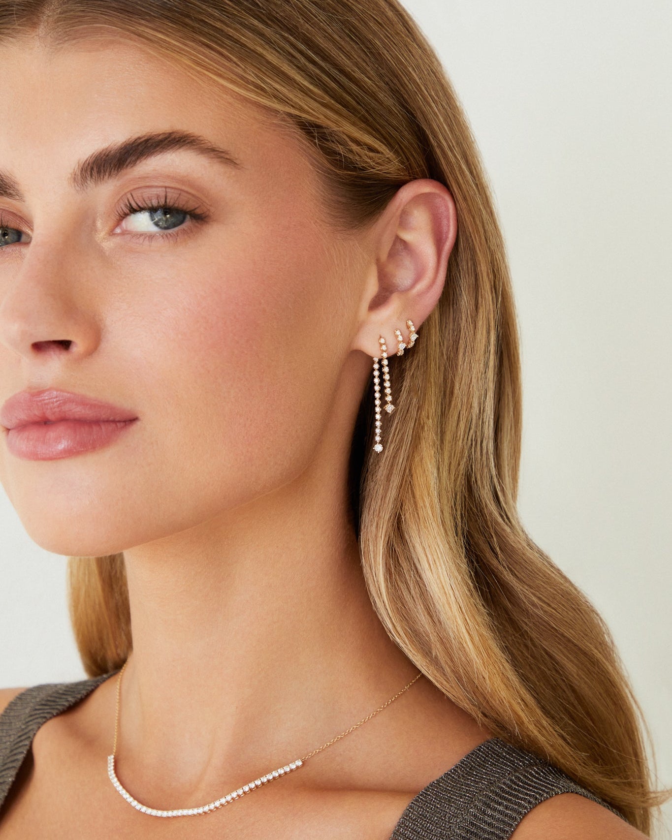 Diamond Kate Mini Huggie Earrings