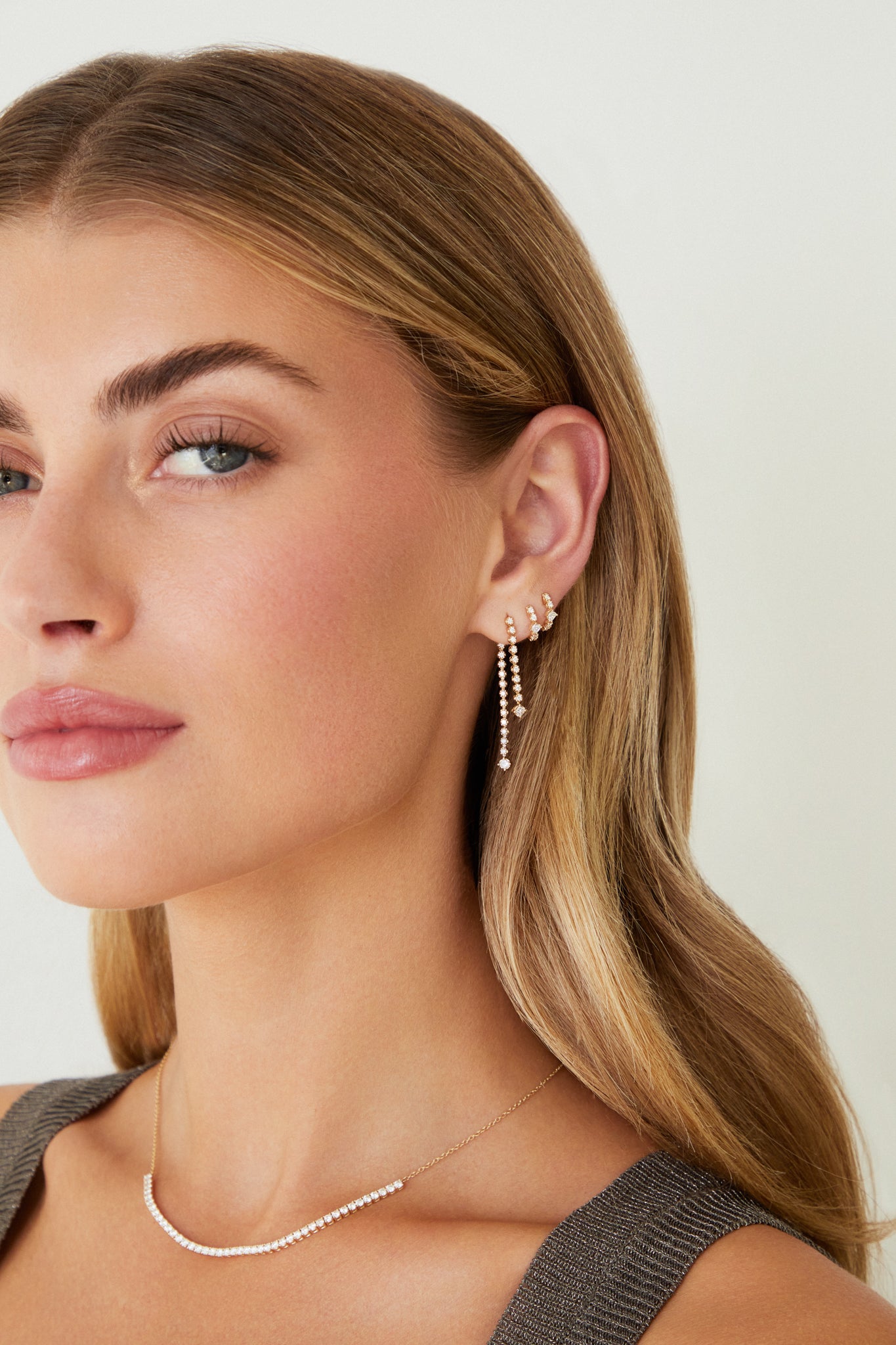 Diamond Kate Mini Huggie Earrings