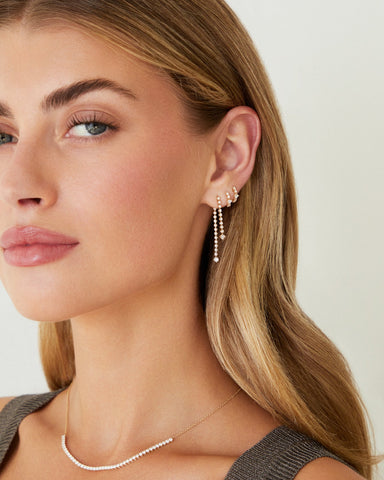 Diamond Kate Fringe Earrings