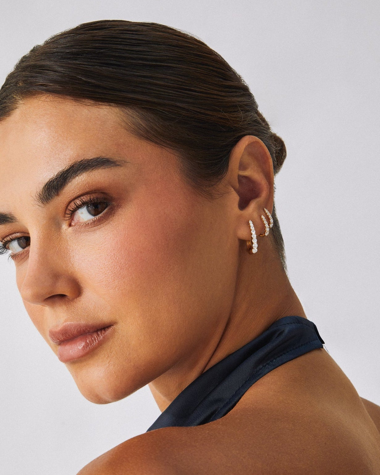 Prong Set Diamond Maeve Hoop Earrings