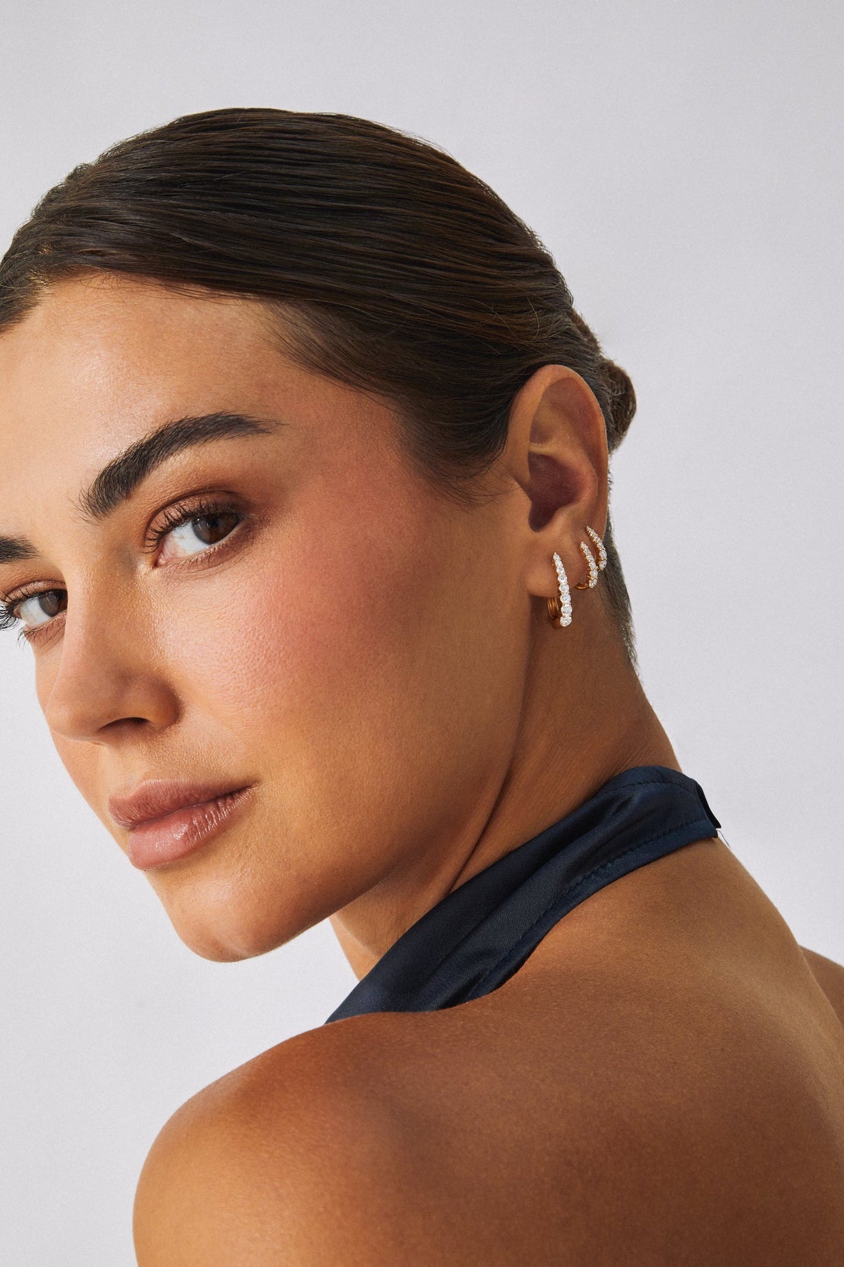 Prong Set Diamond Maeve Hoop Earrings