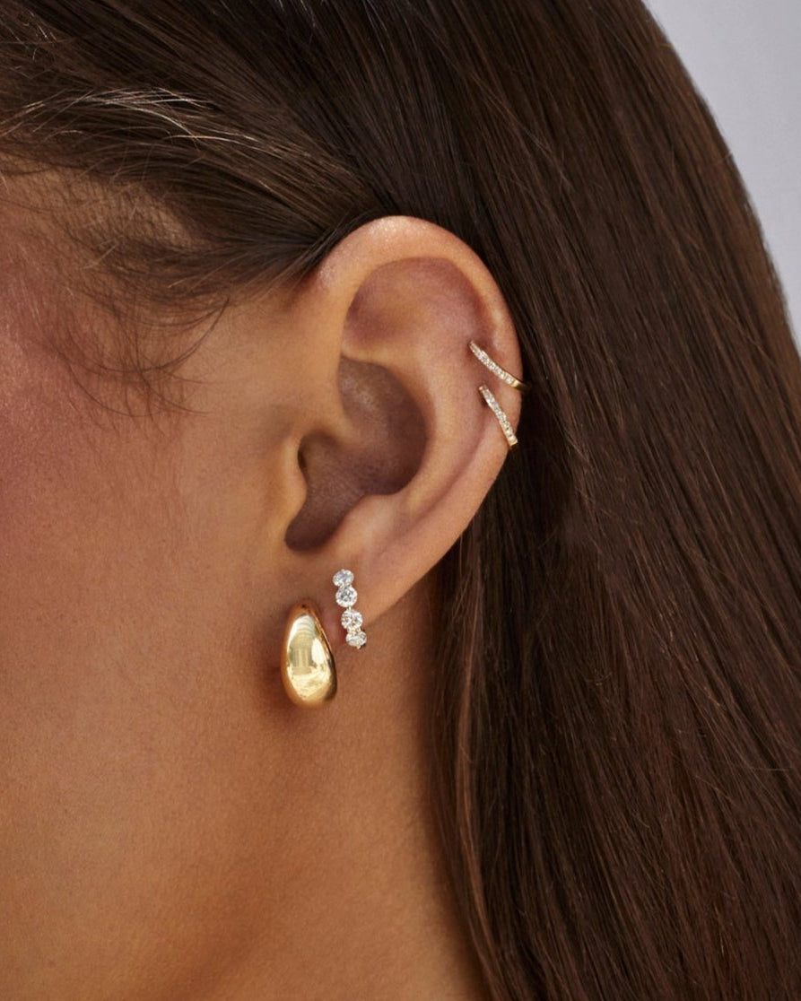 Diamond Mini Huggie Earring