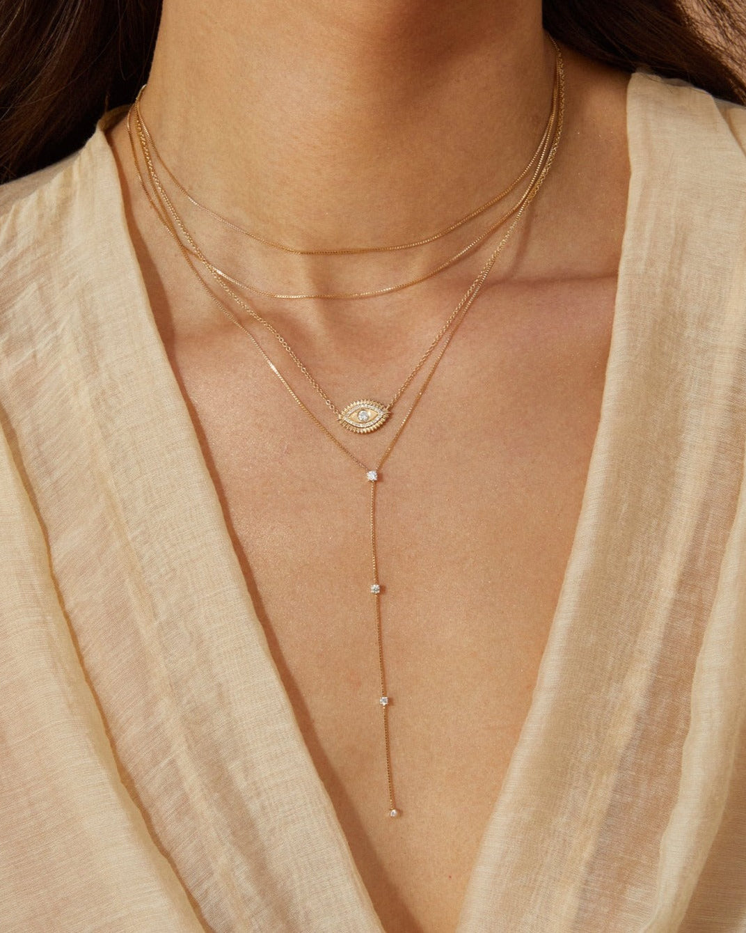 Diamond Callae Lariat Necklace
