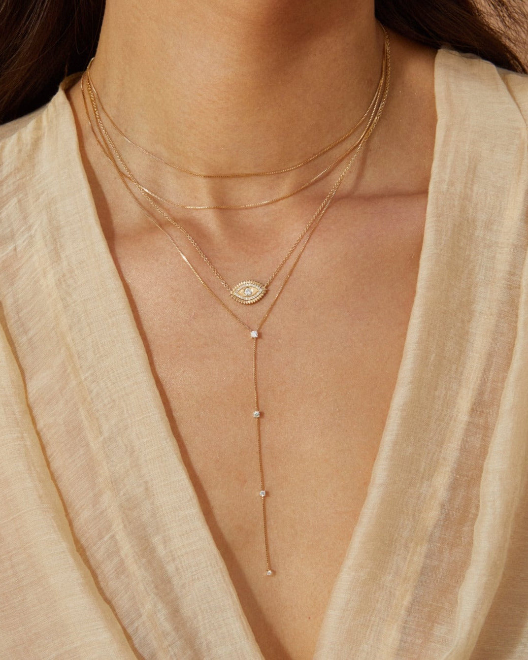 Double Strand Liquid Gold Necklace
