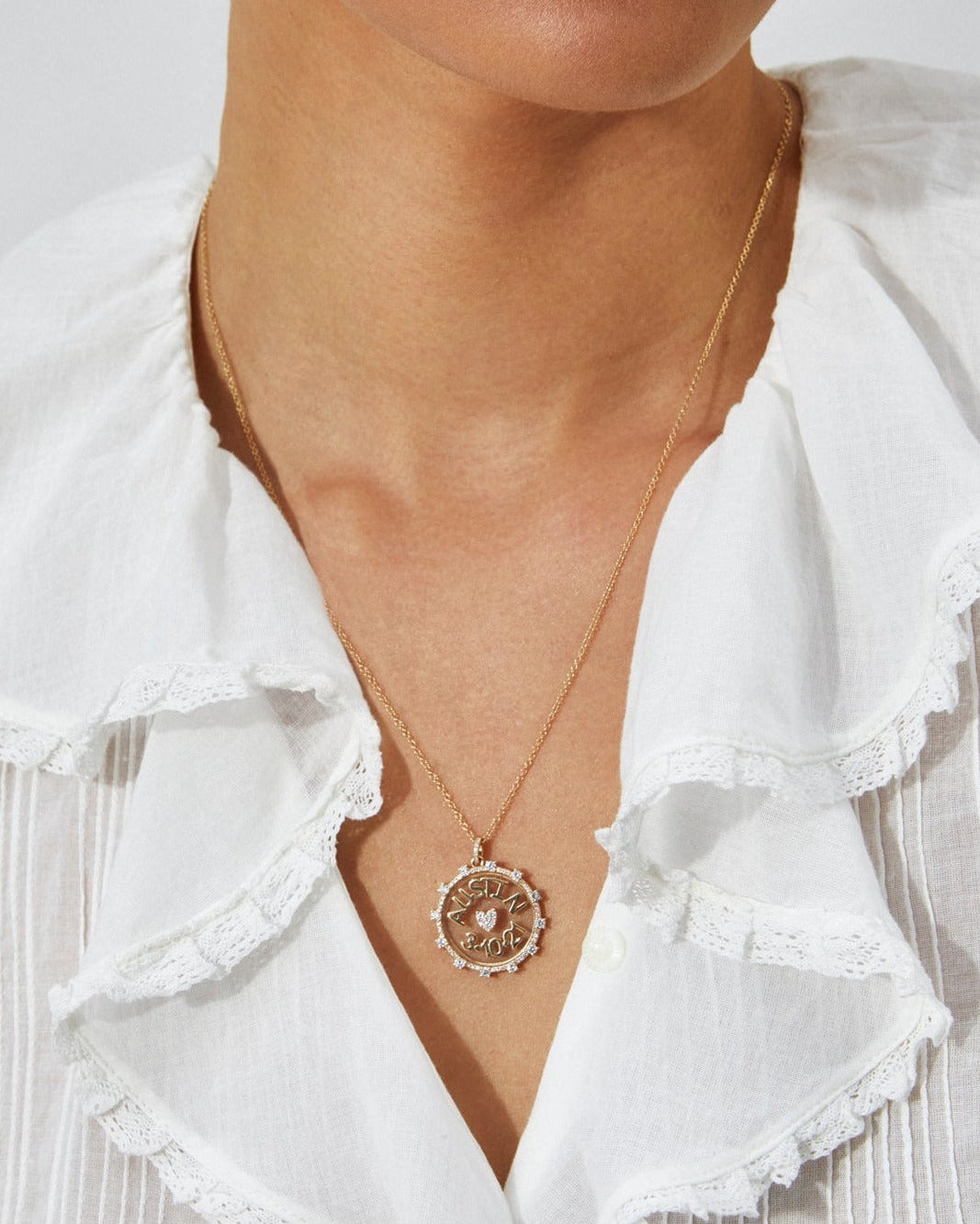 Floating Name & Date Necklace