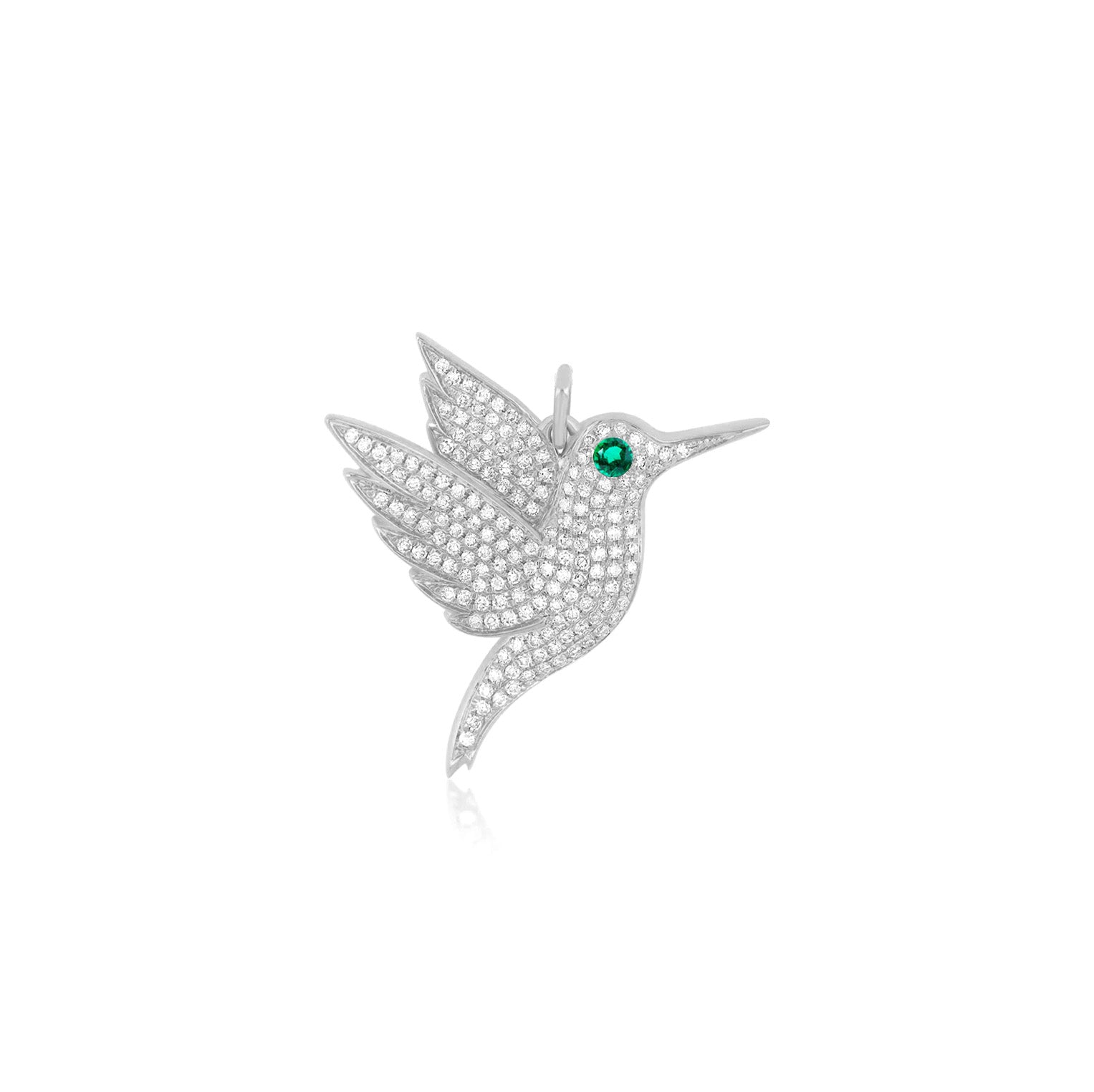 Pave Diamond Hummingbird Charm