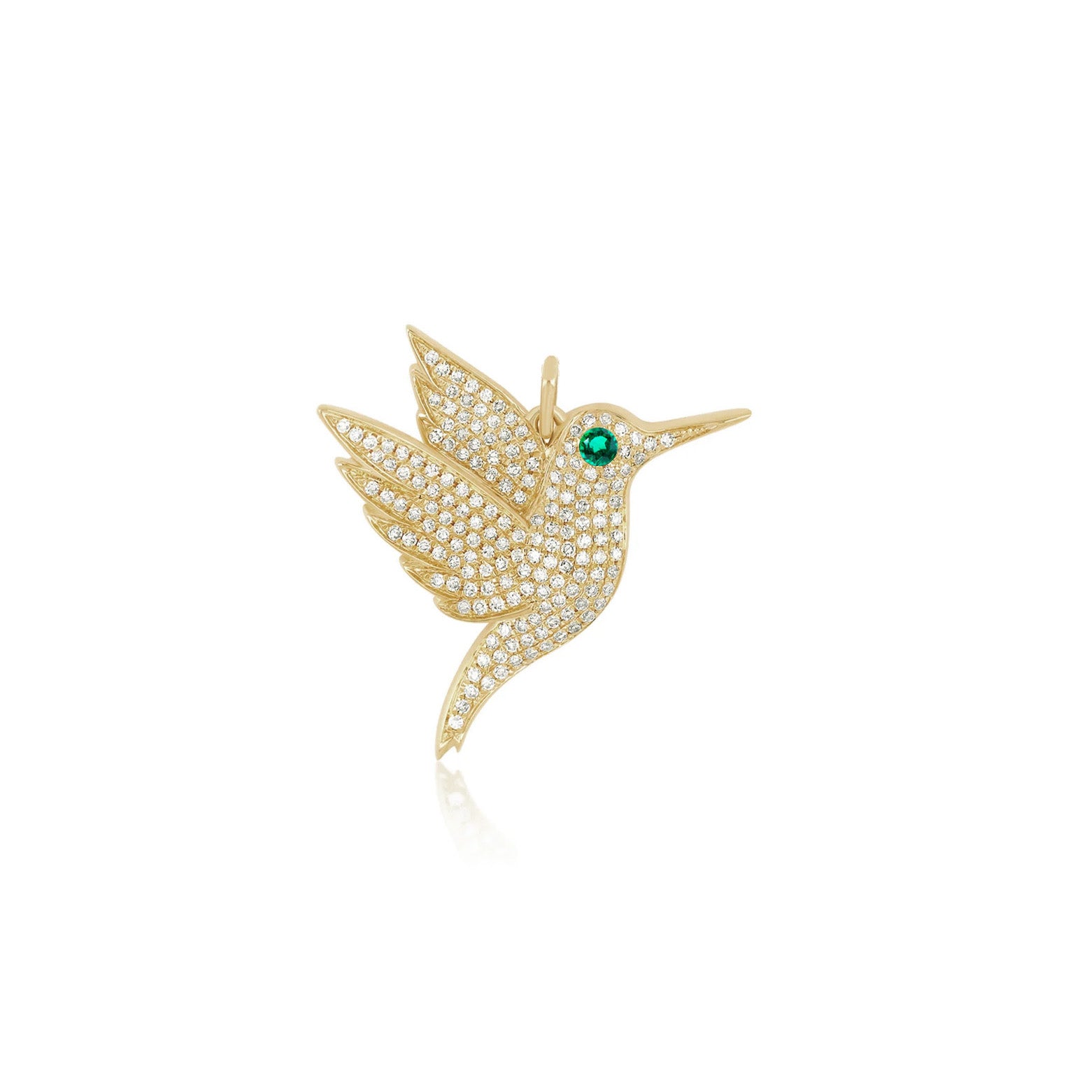 Pave Diamond Hummingbird Charm