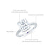 The Emily Engagement Ring with cushion cut center diamond with 3-sided micro pave diamonds on platinum band with engraving of I LOVE YOU PRETTY LADY and amethyst birthstone