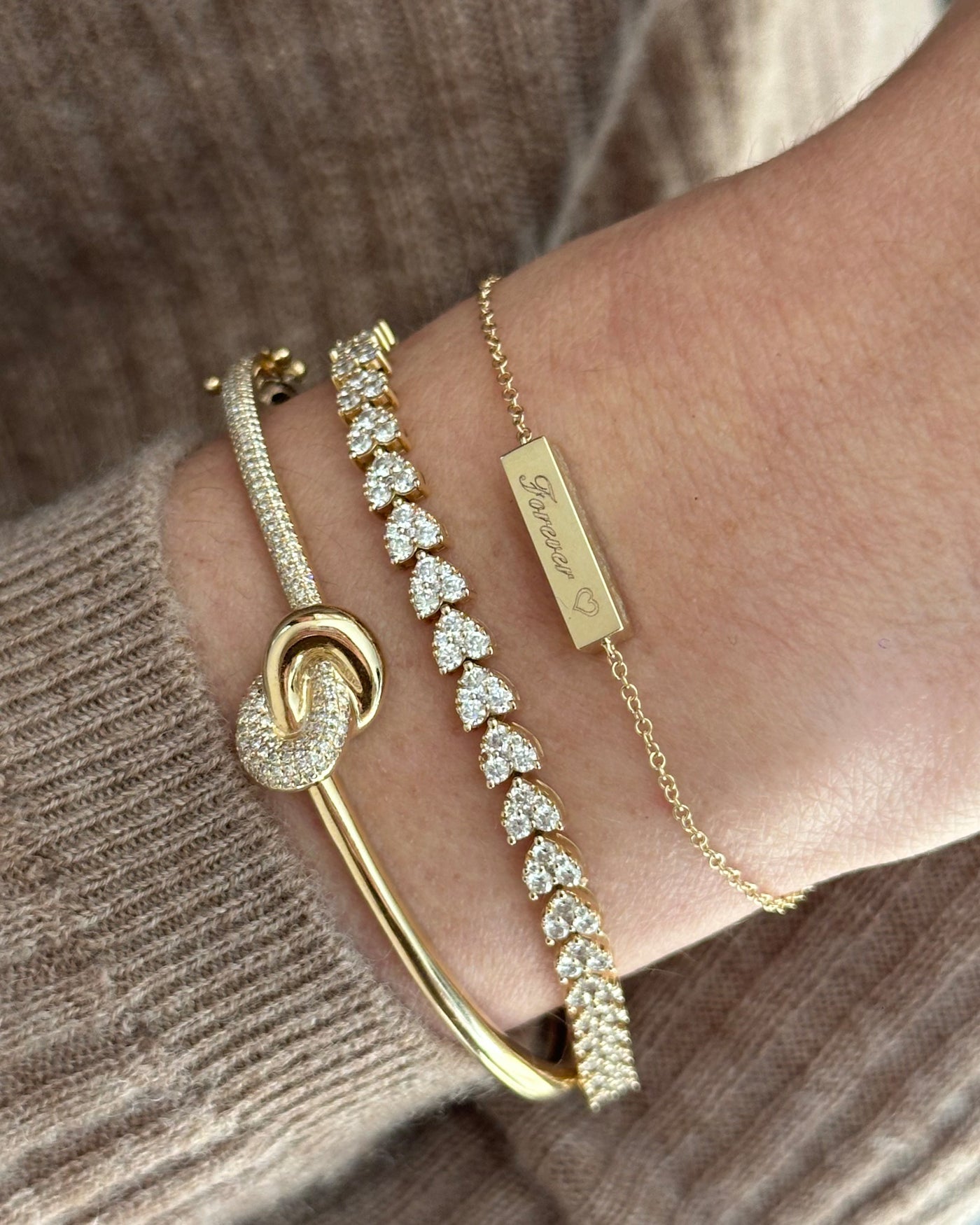 Gold Block Chain Bracelet