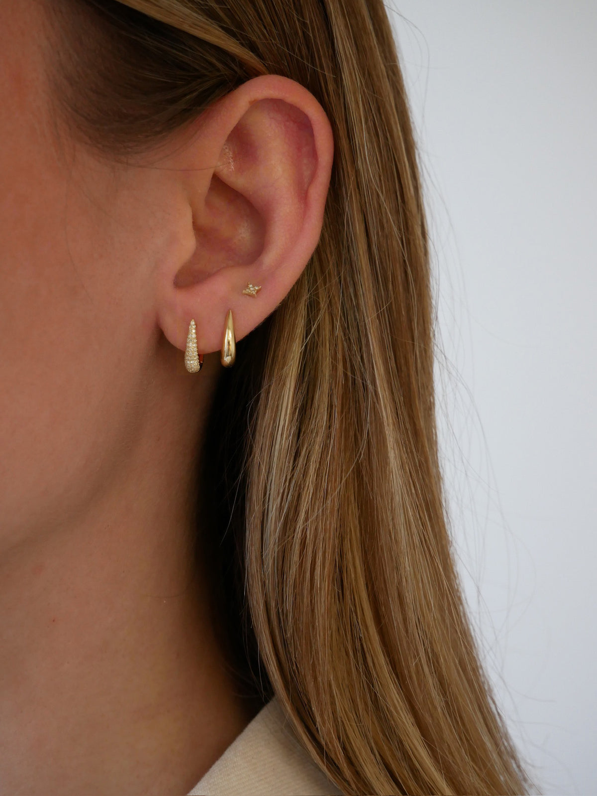 Gold Mini Maeve Huggie Earrings