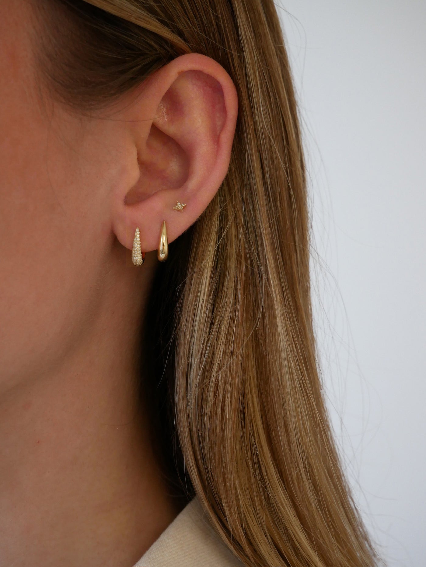 Gold Mini Maeve Huggie Earrings