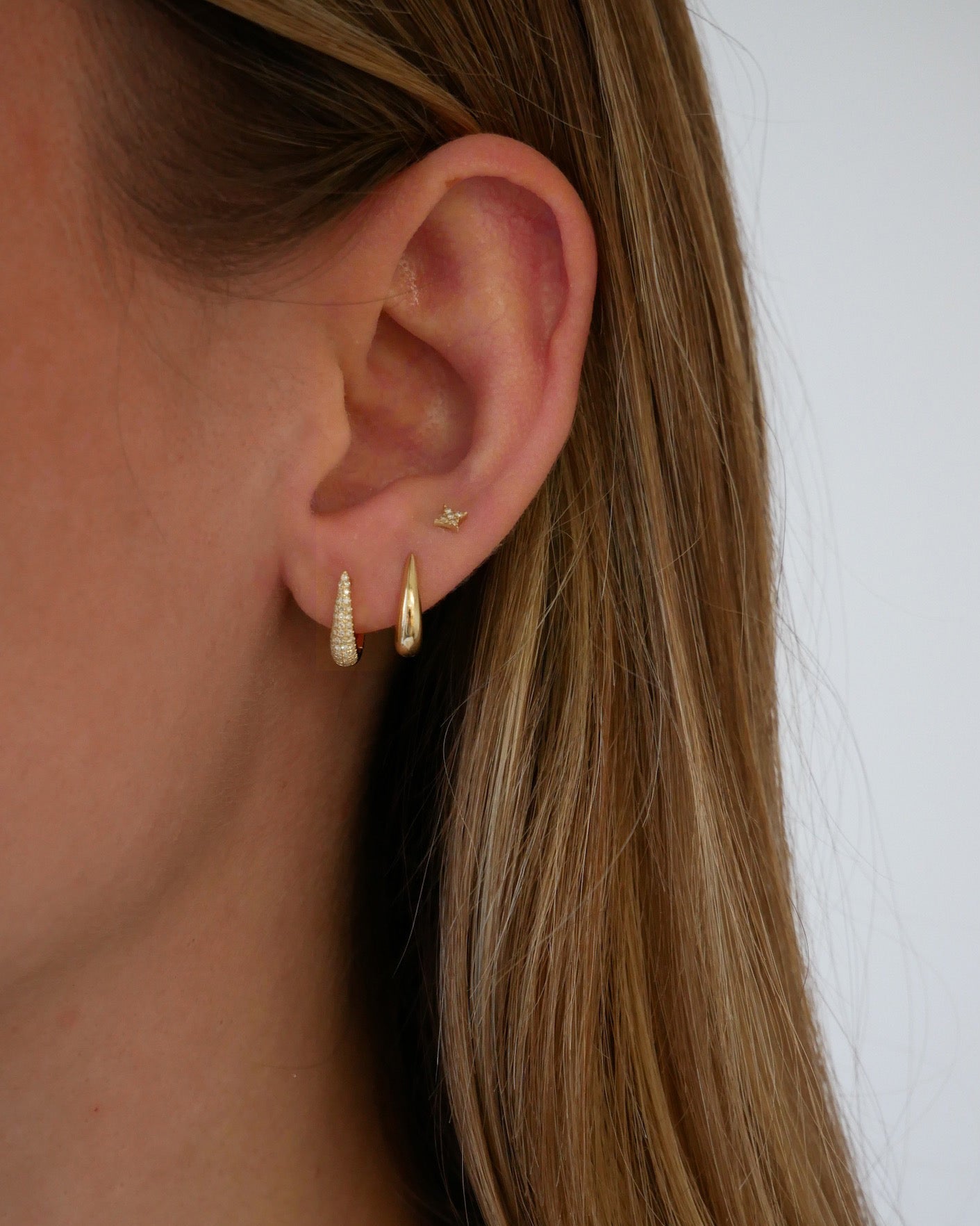 Gold Mini Maeve Huggie Earrings