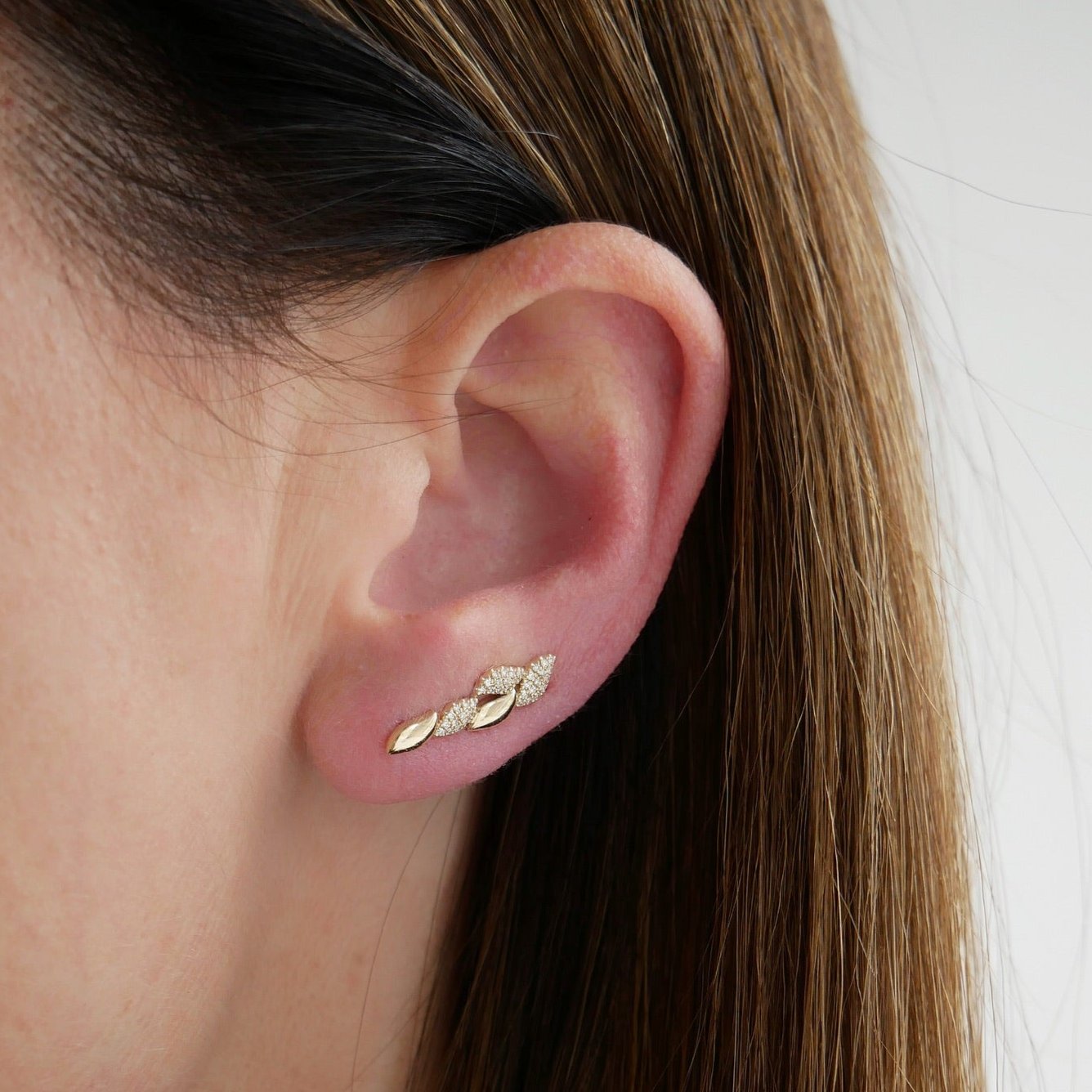 14k gold ear climbers sales