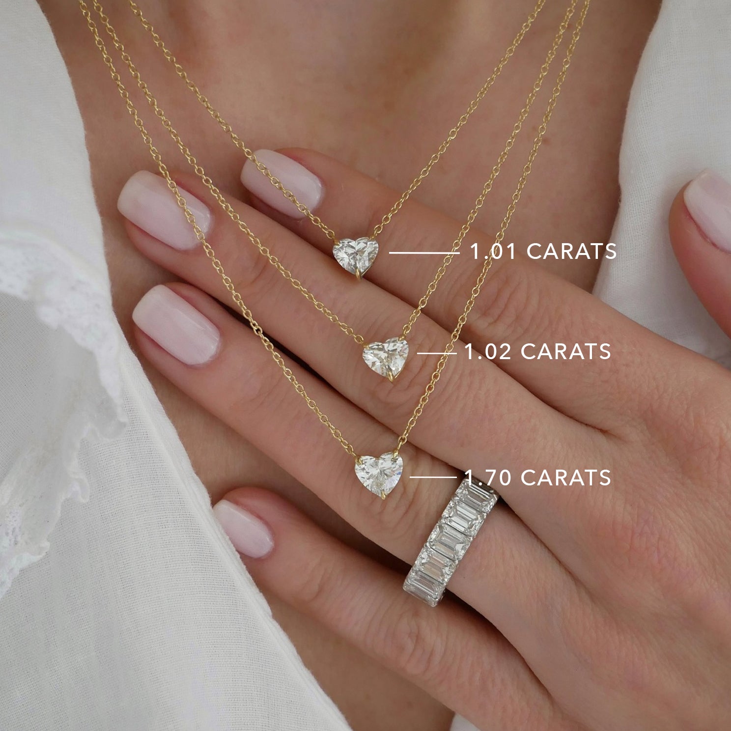 Diamond Heart Solitaire Necklace | EF Collection 18K Yellow Gold / 1.70 TCW