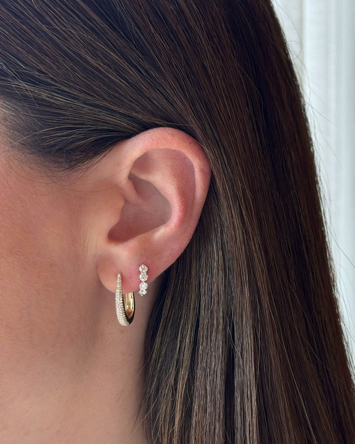 Diamond Maeve Hoop Earrings