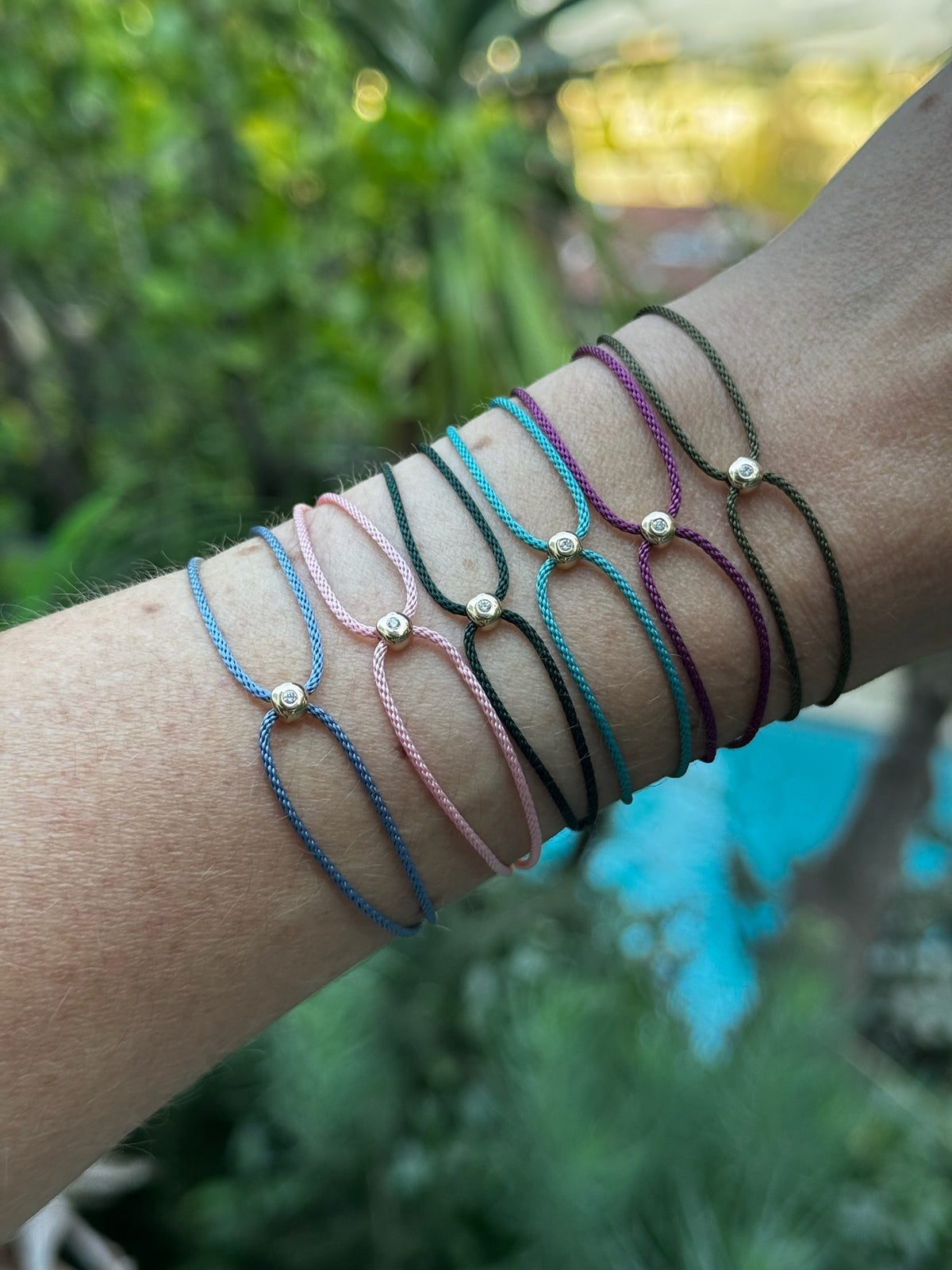 Diamond Dot Cord Bracelet