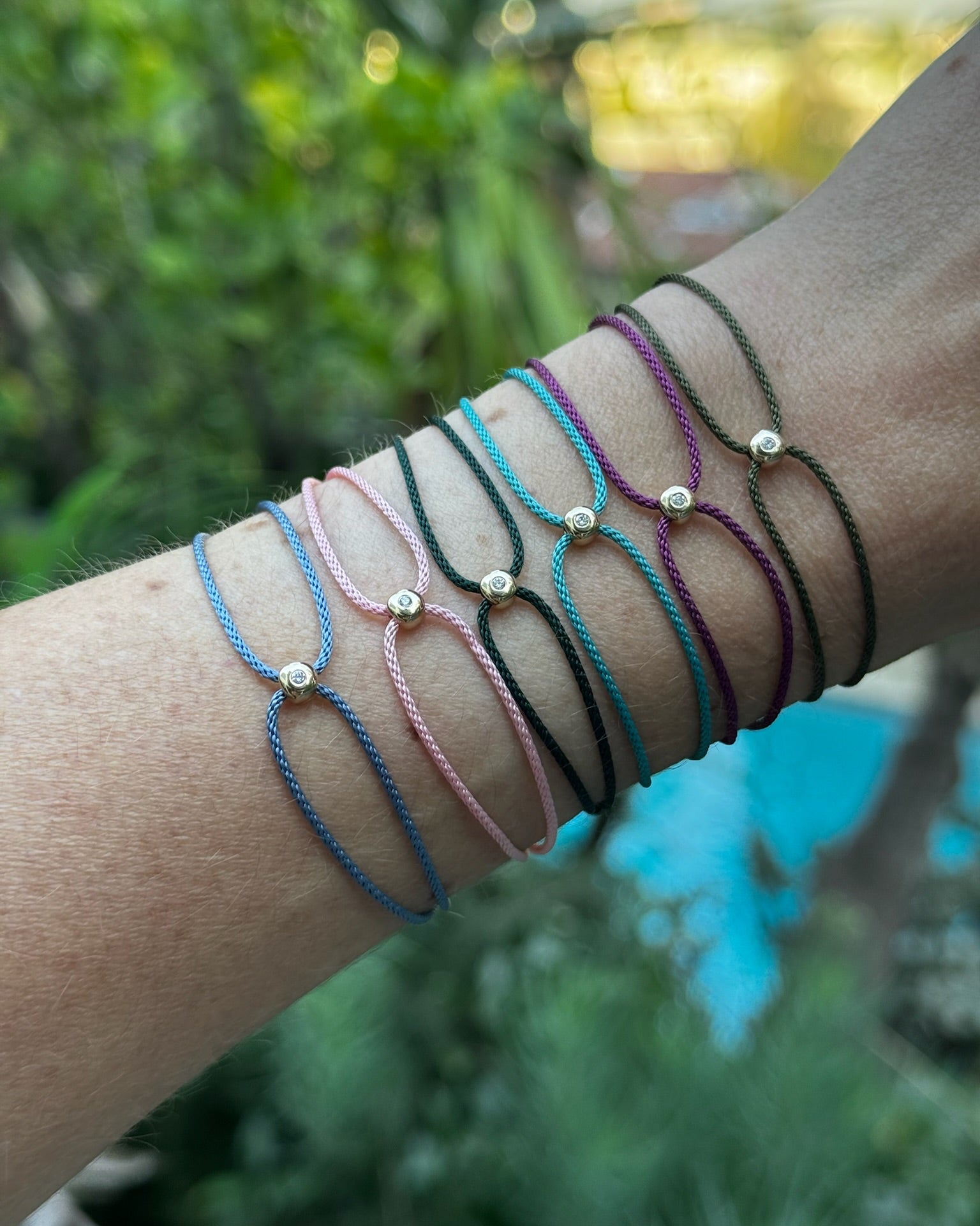 Diamond Dot Cord Bracelet