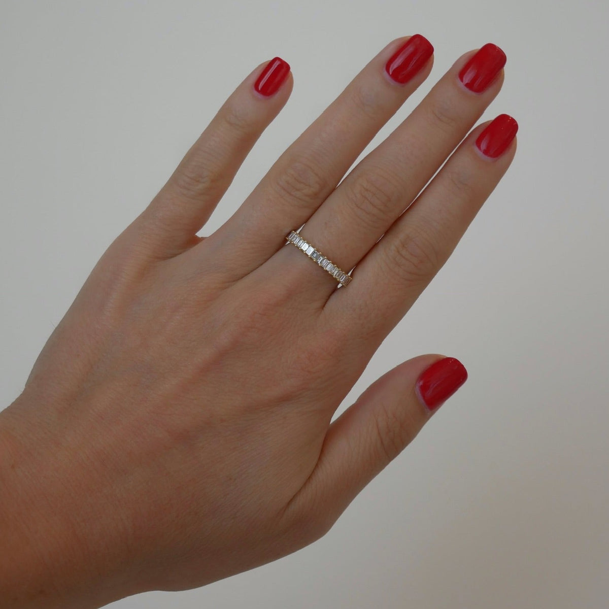 Prong Set Diamond Baguette Ring