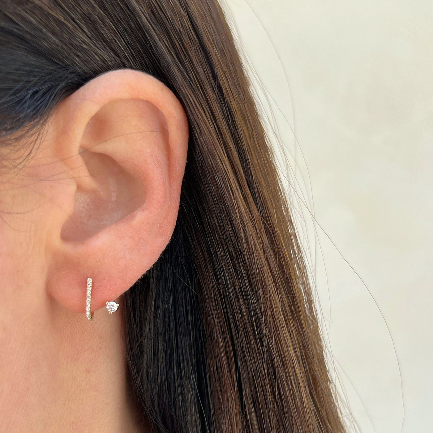 Prong Set Diamond Illusion Stud Earring
