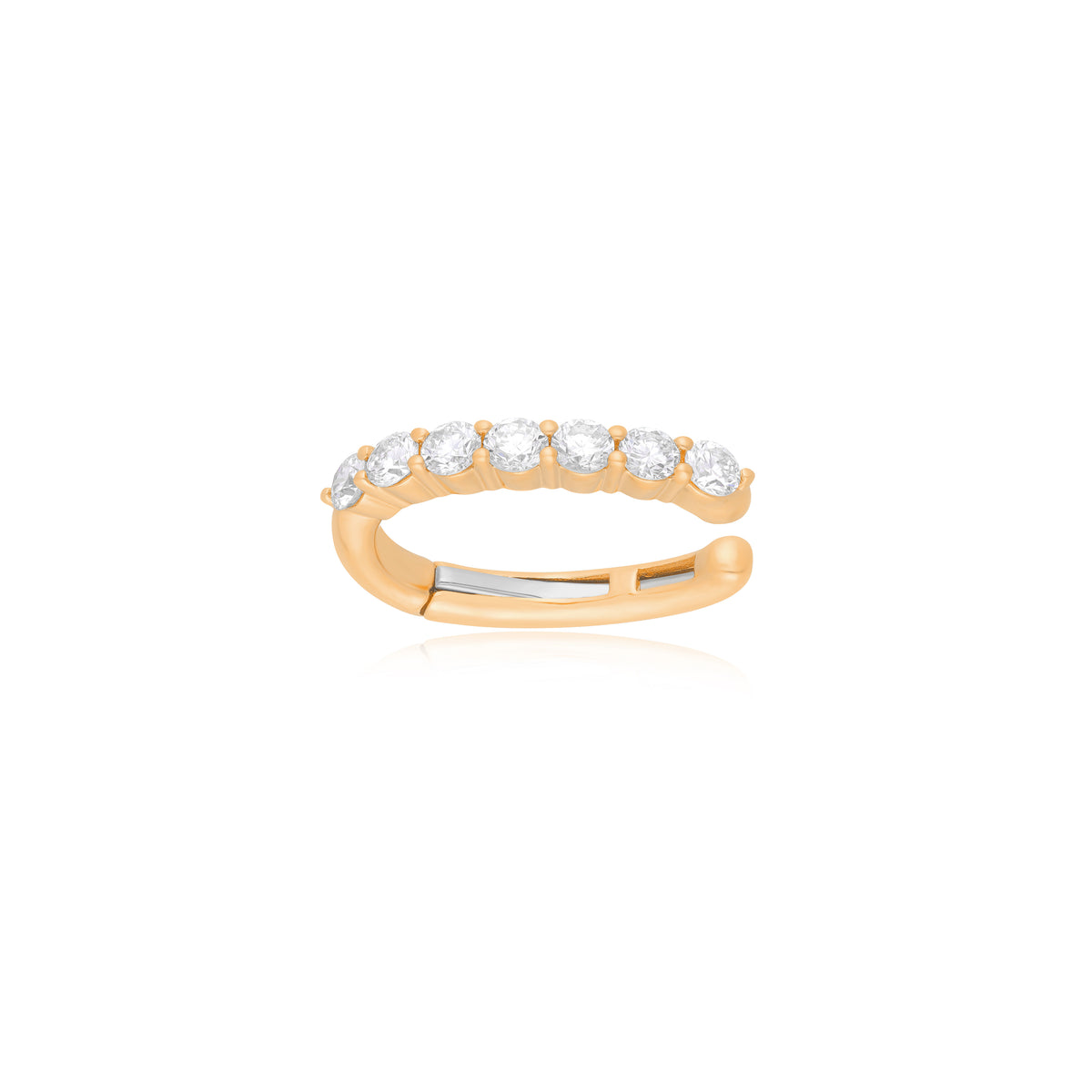 Jumbo Prong Set Diamond Ear Cuff