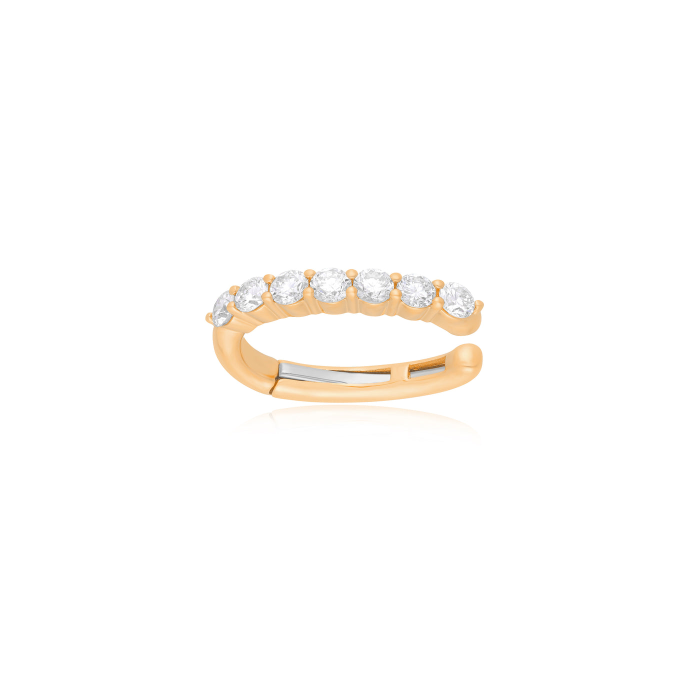 Jumbo Prong Set Diamond Ear Cuff