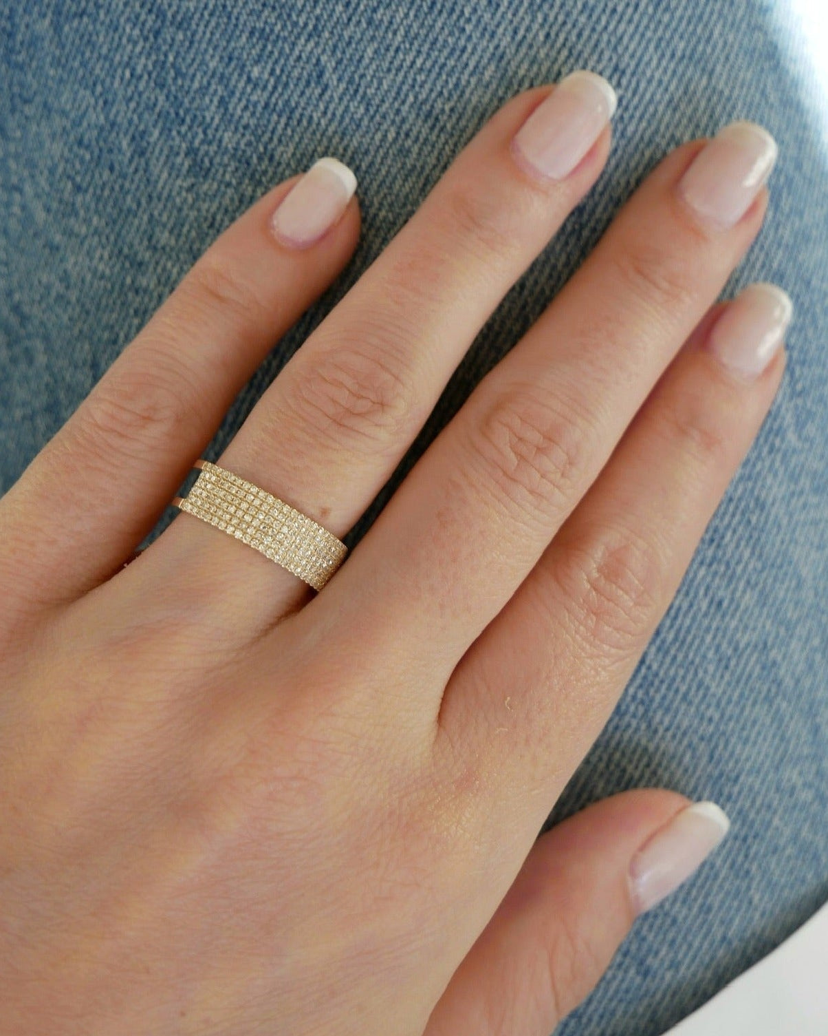 Diamond Cigar Band Ring