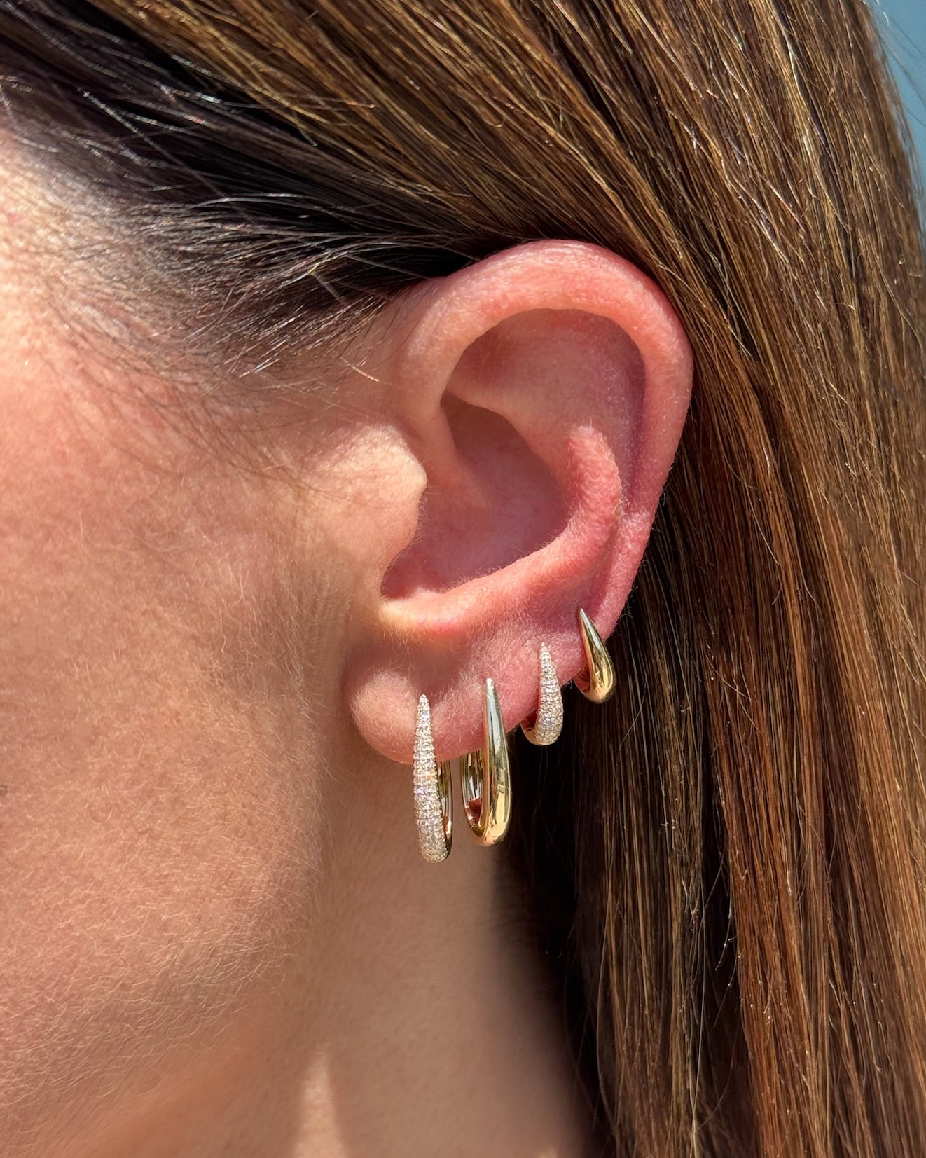 Gold Mini Maeve Huggie Earrings
