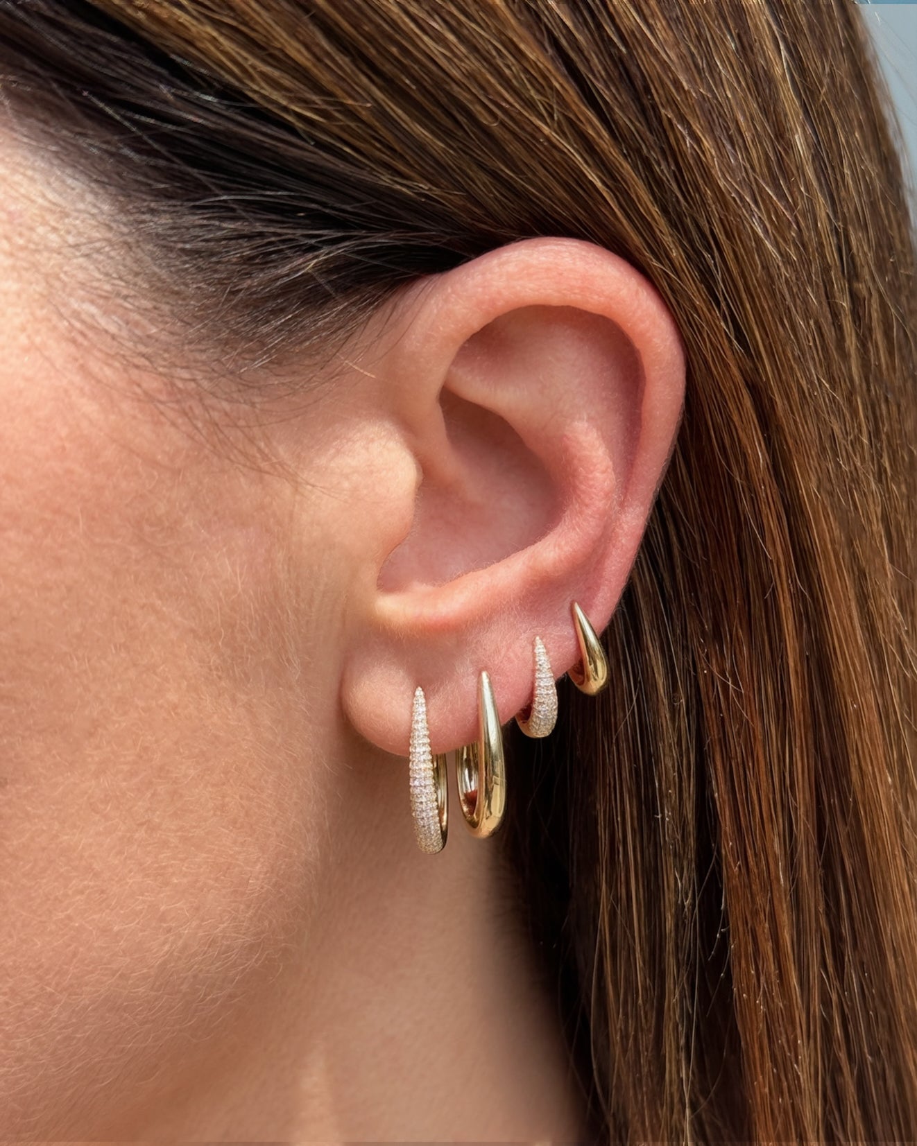Diamond Maeve Hoop Earrings