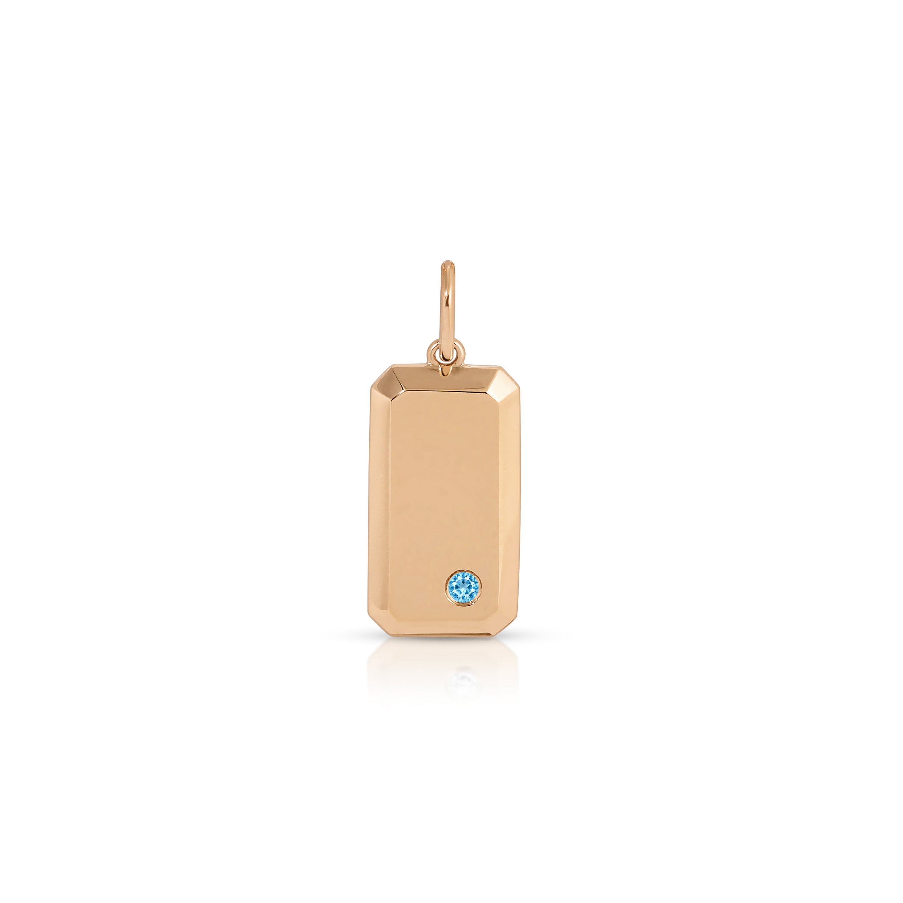 Birthstone Initial Dog Tag