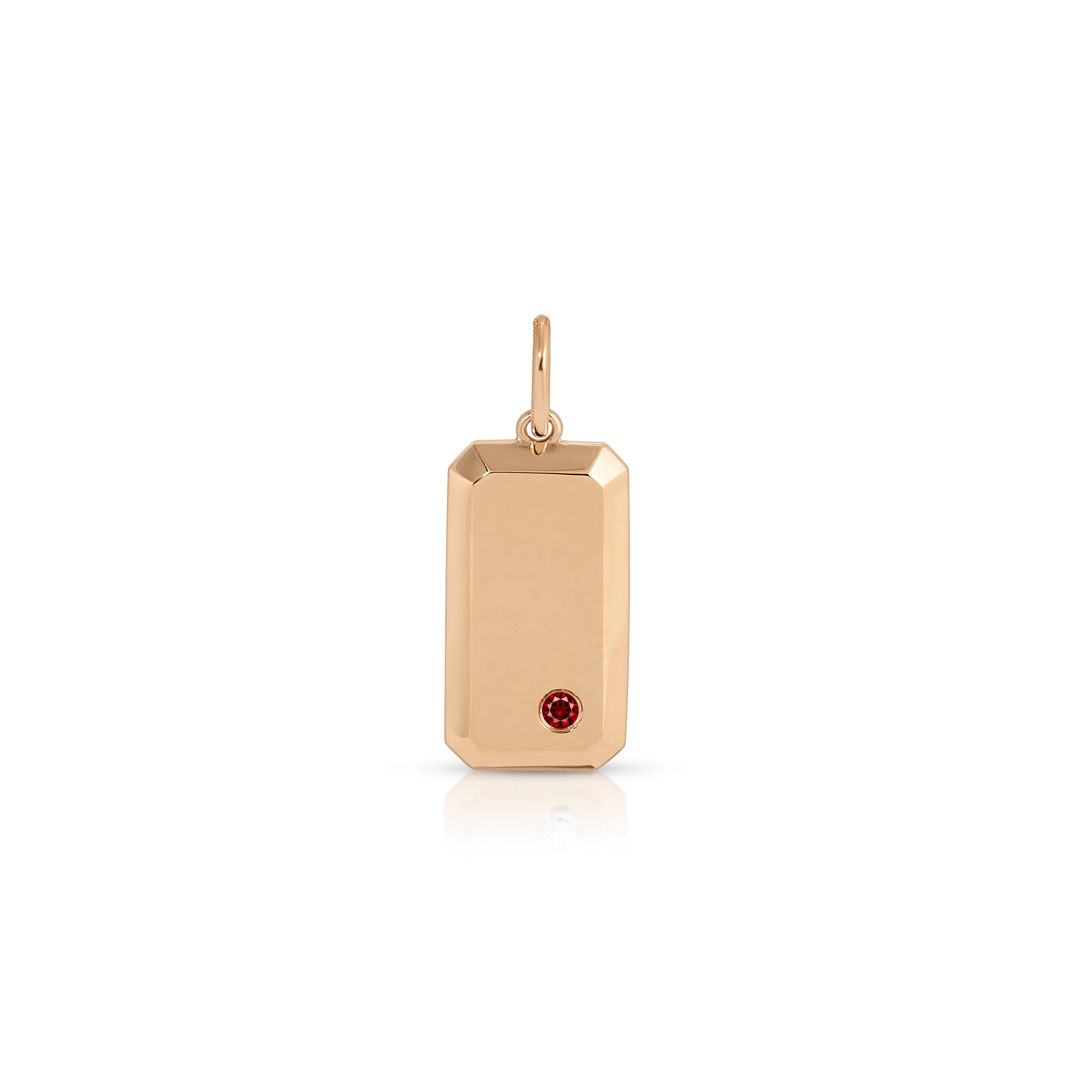 Birthstone Initial Dog Tag