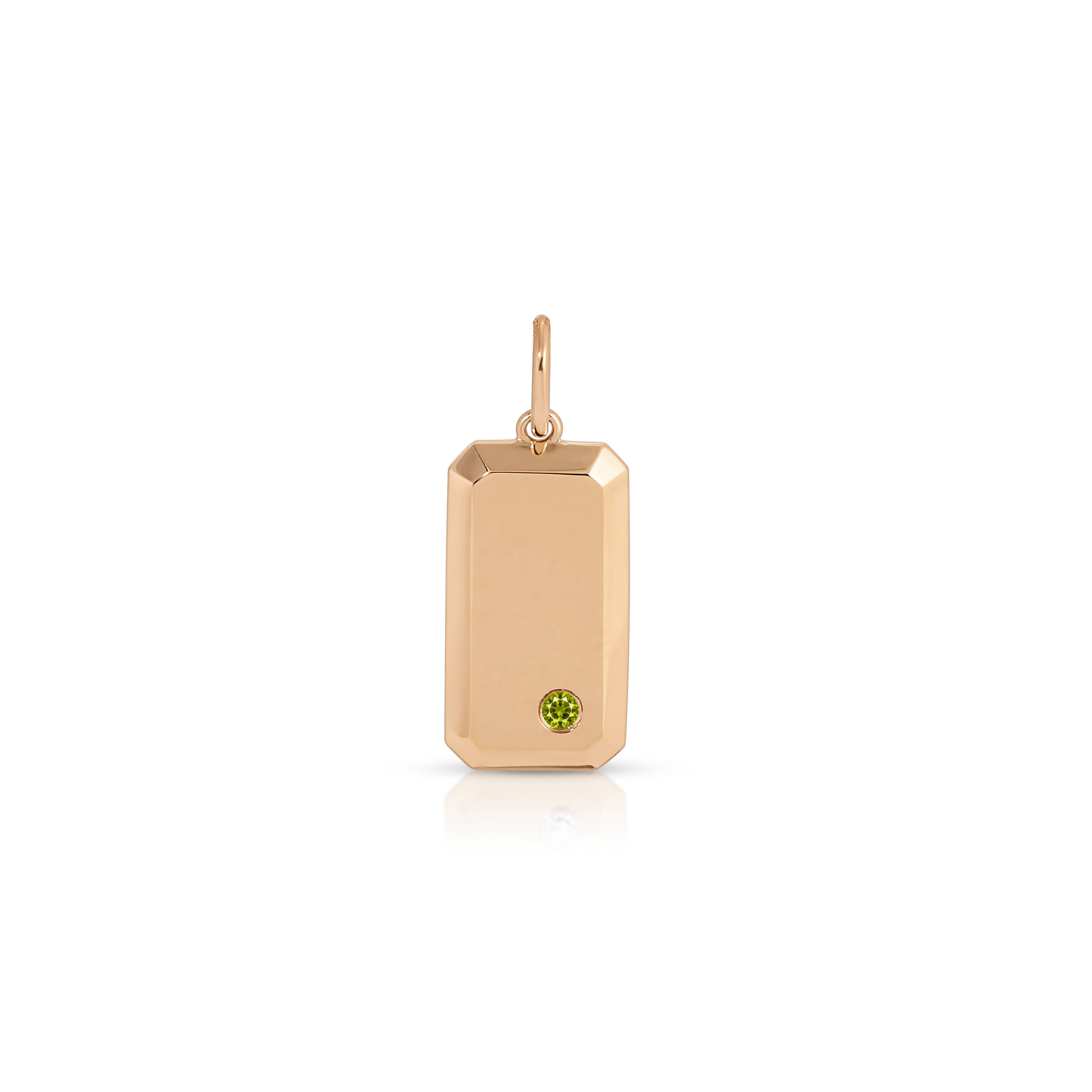 Birthstone Initial Dog Tag