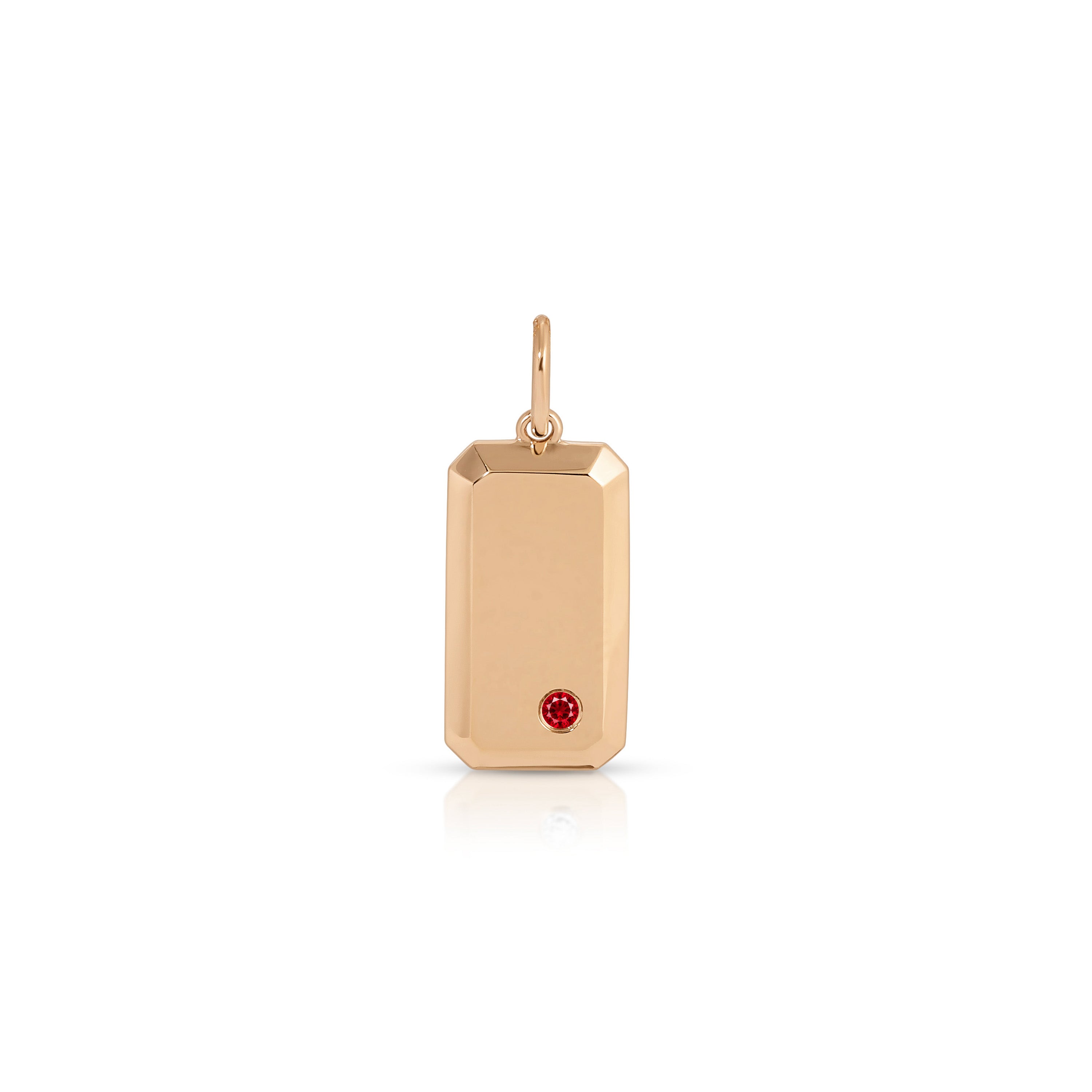 Birthstone Initial Dog Tag