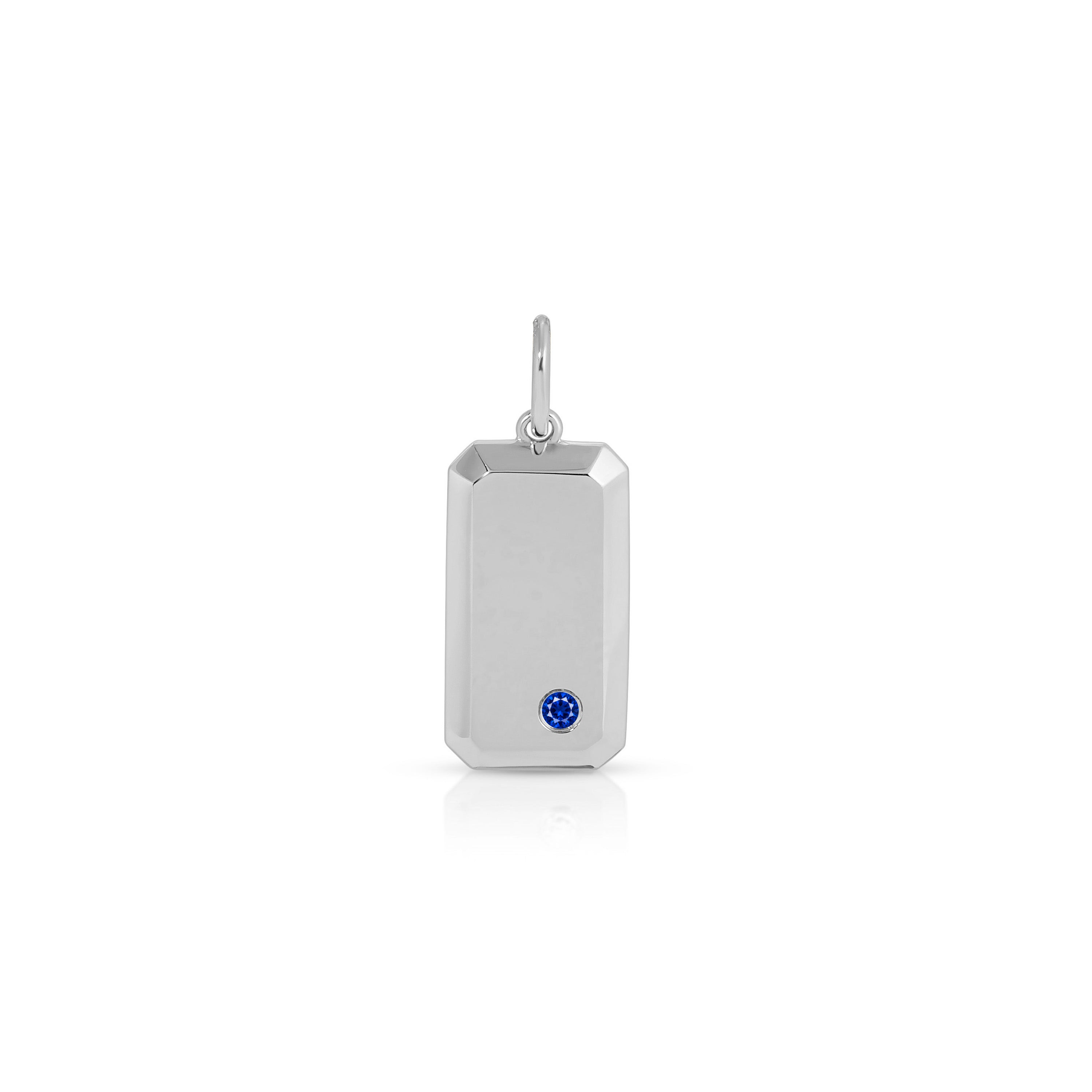 Birthstone Initial Dog Tag