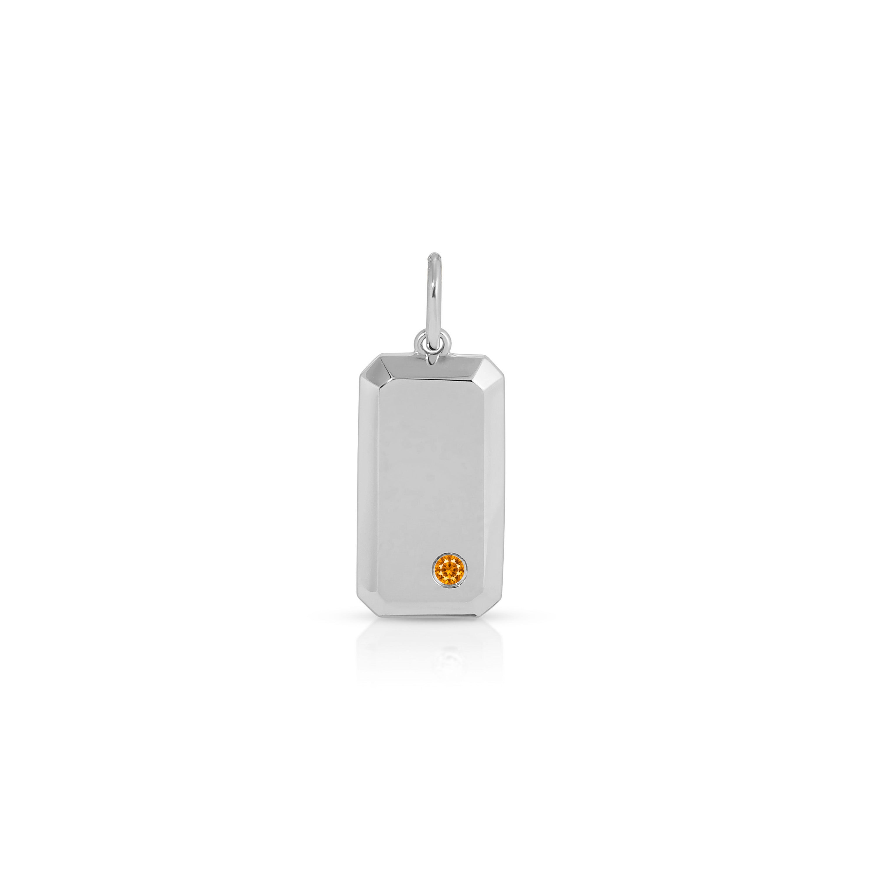 Birthstone Initial Dog Tag