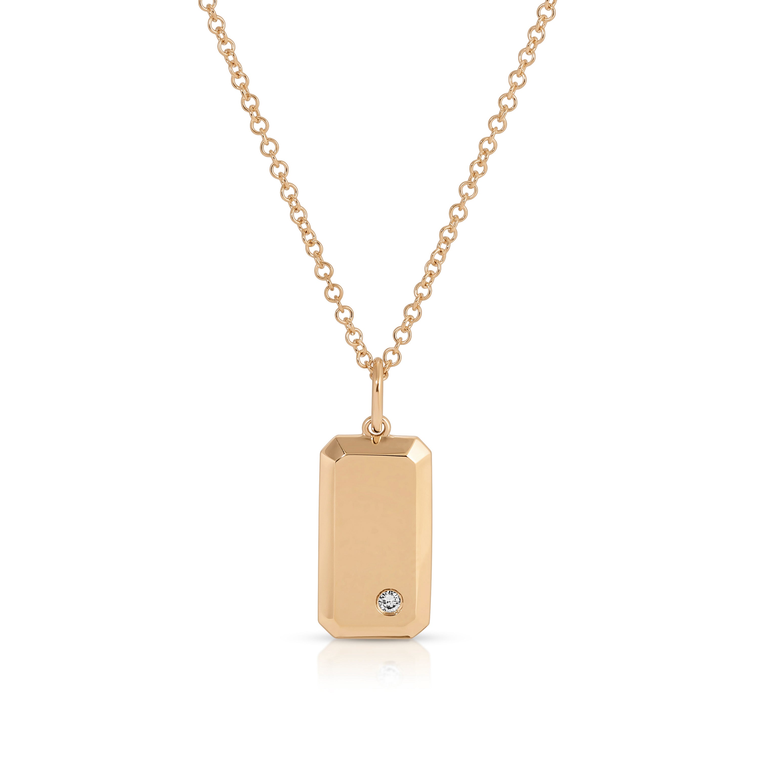 Birthstone Dog Tag Necklace