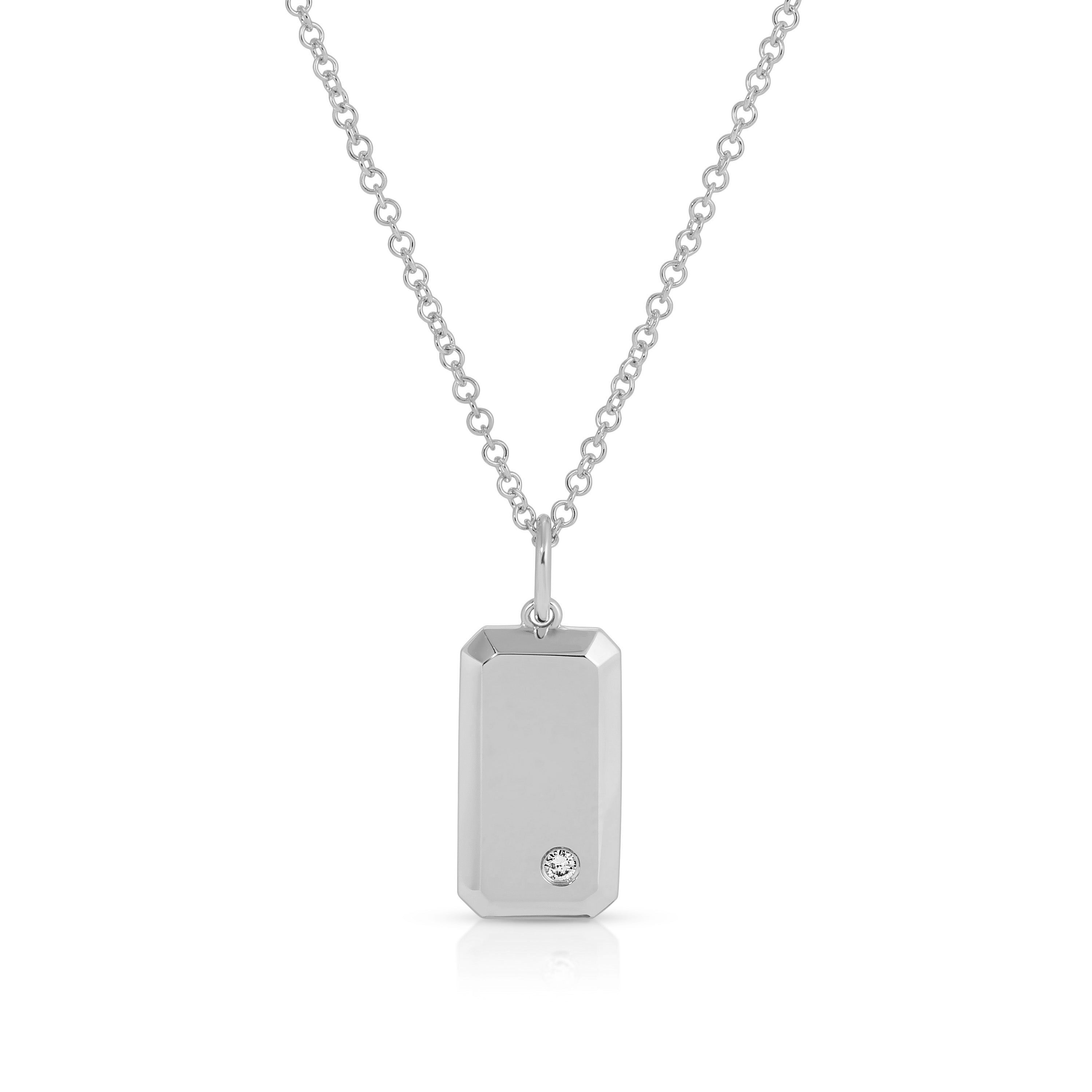 Birthstone Dog Tag Necklace