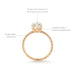 The Jessica Engagement Ring with oval center diamond and micro pave diamonds on rose gold band