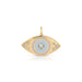 Jumbo Evil Eye Protection Charm in 14k Yellow Gold with enamel and diamonds | Necklace Charm