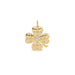Jumbo Lucky Clover Charm in 14k Yellow Gold with diamonds | Necklace Charm