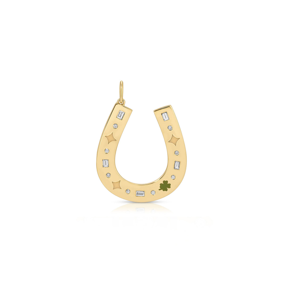 Jumbo Lucky Horseshoe Charm | 14k Gold | EF Collection — EF