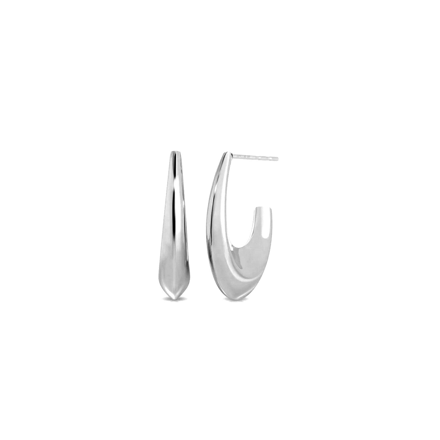 Knife Edge Hoop Earrings