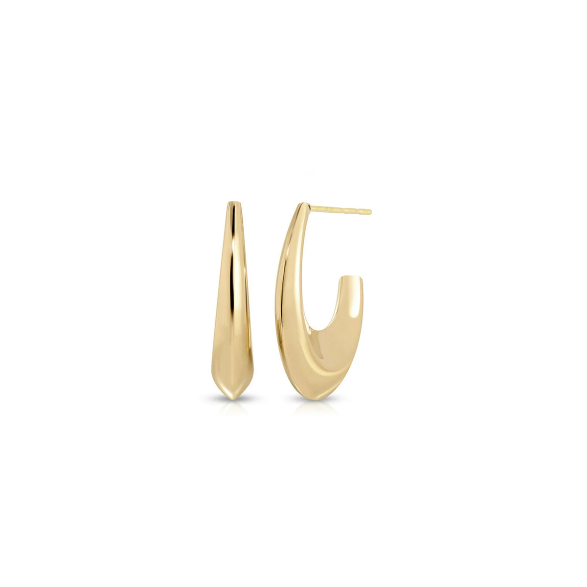 Knife Edge Hoop Earrings