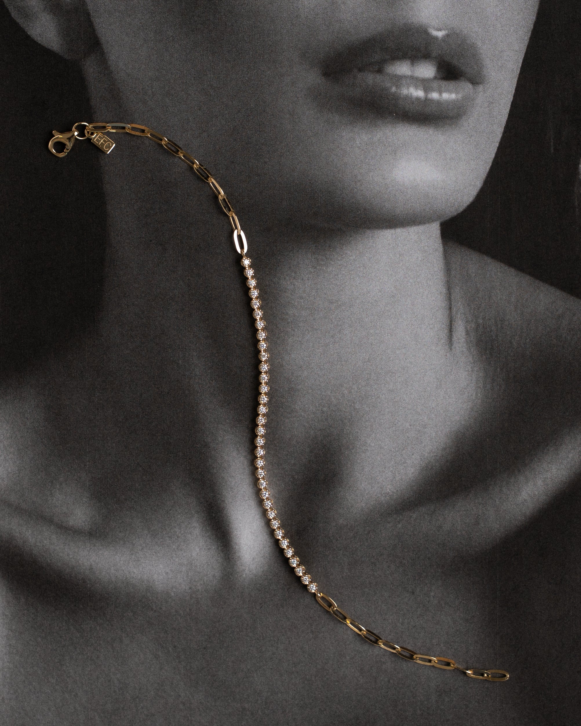 Diamond Segment Mini Link Bracelet