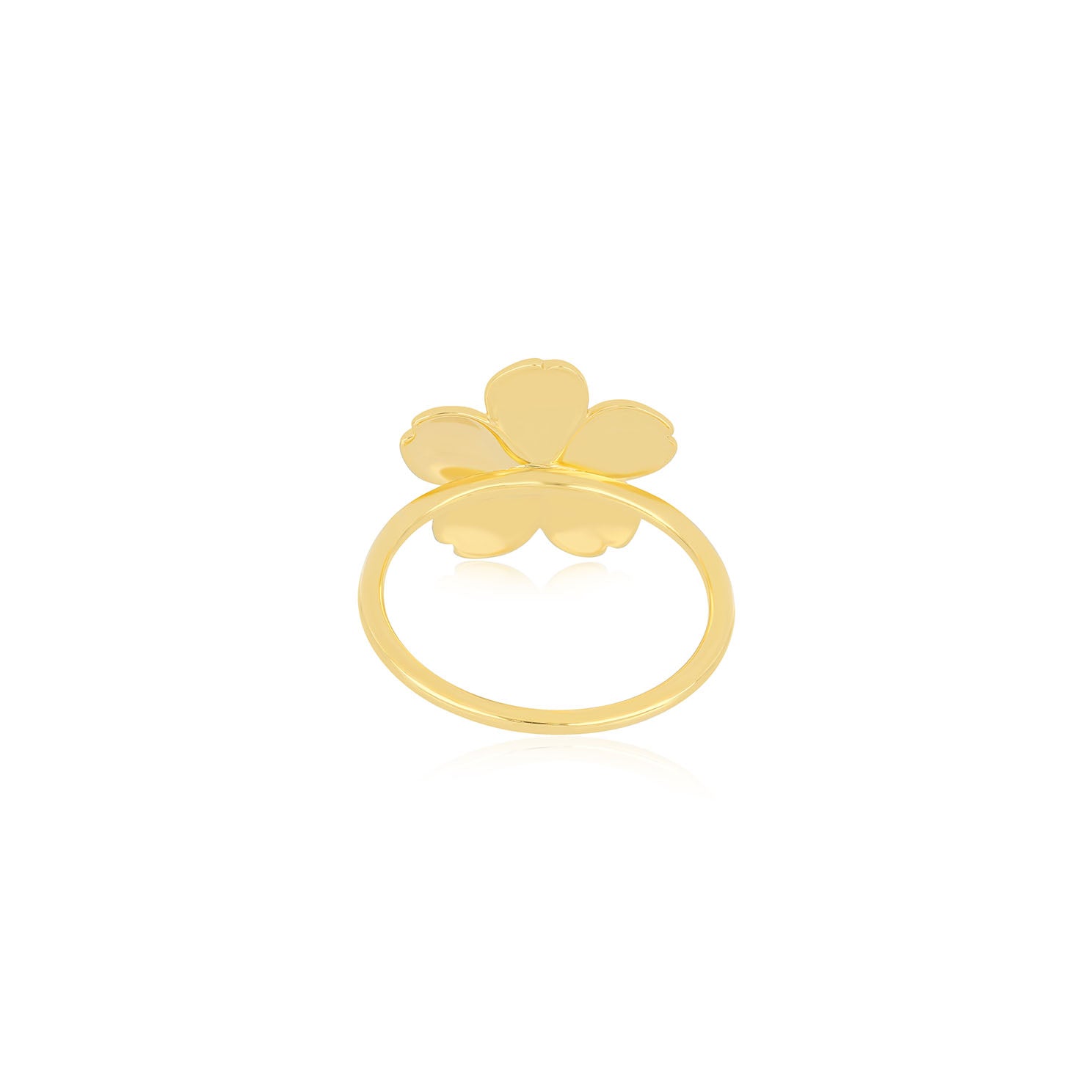 Cherry Blossom Ring in 14k yellow gold back view