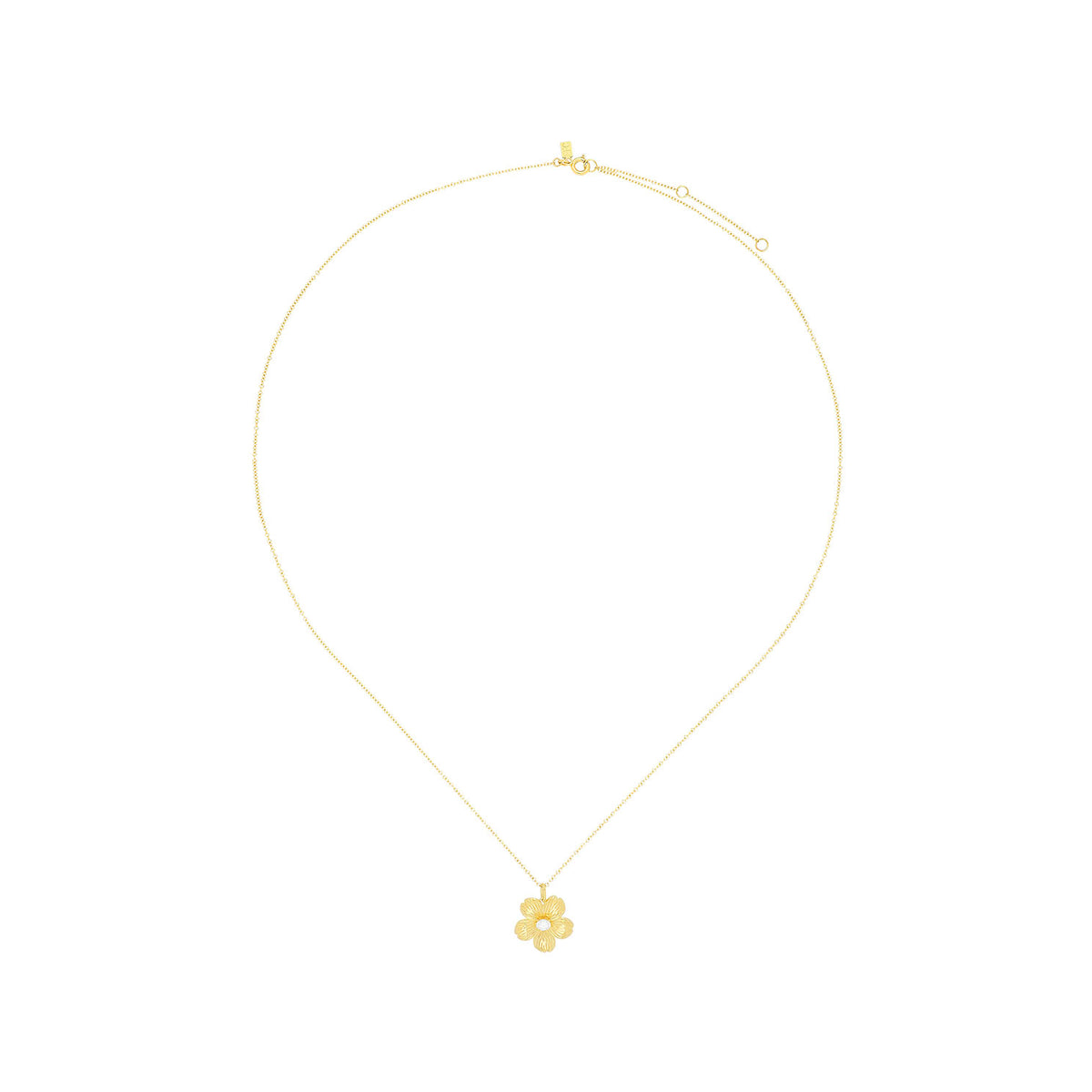 Cherry Blossom Necklace in 14k yellow gold