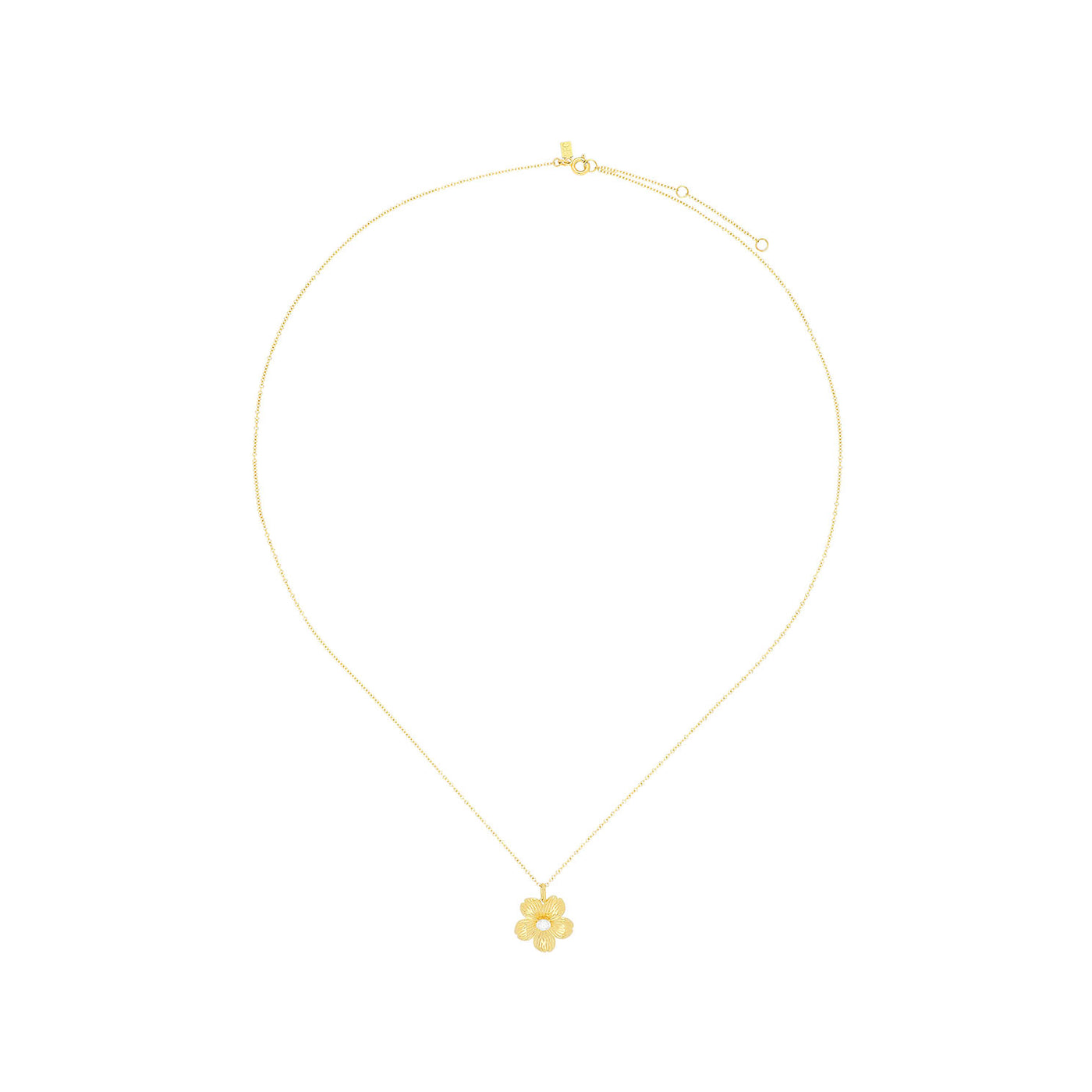 Cherry Blossom Necklace in 14k yellow gold